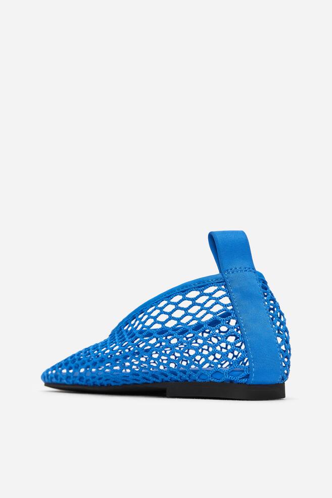 Mesh Ballet Flats - Blue/Black/White - 6