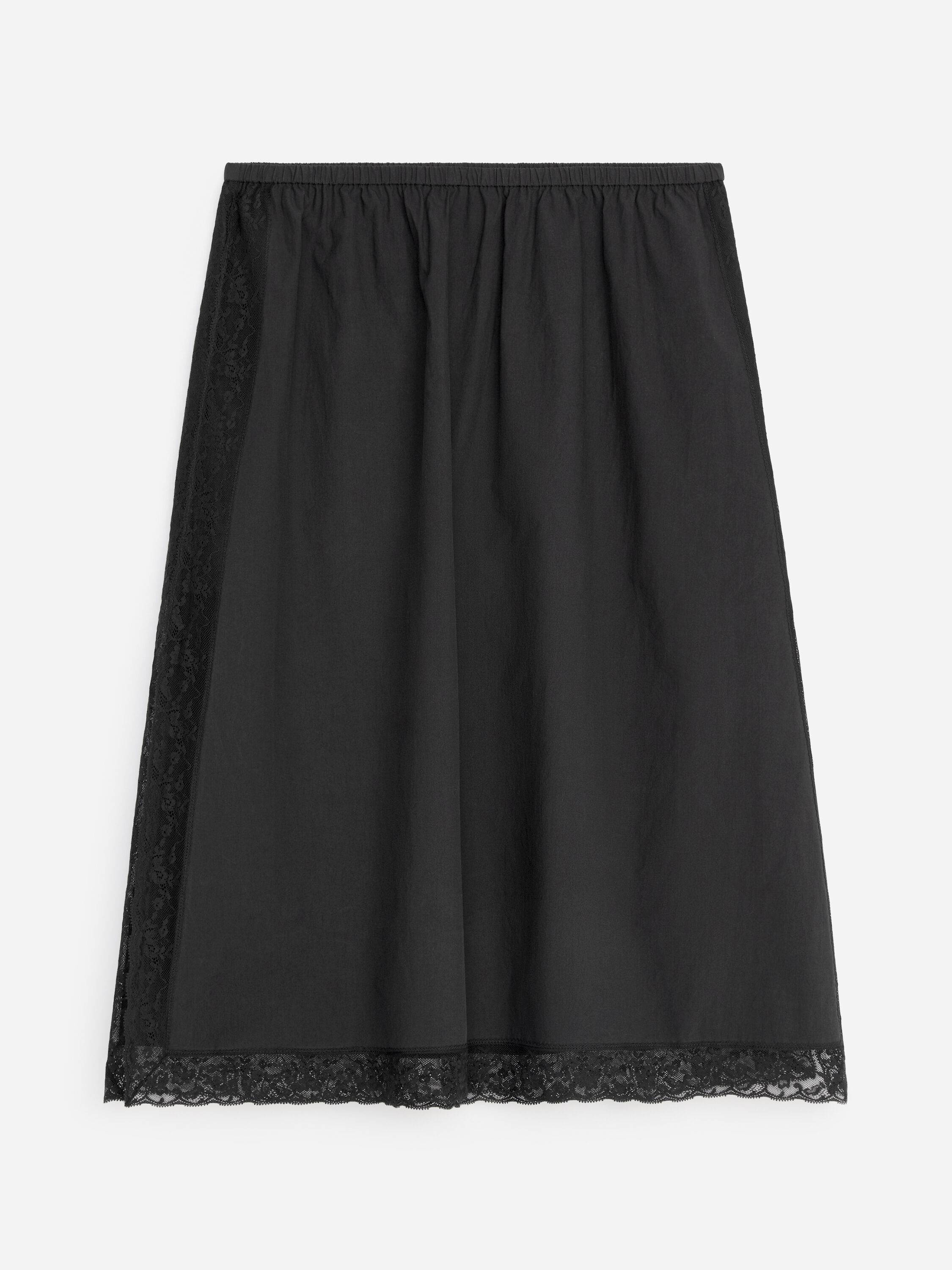 Lace Edge Skirt – Black – Women – ARKET GB