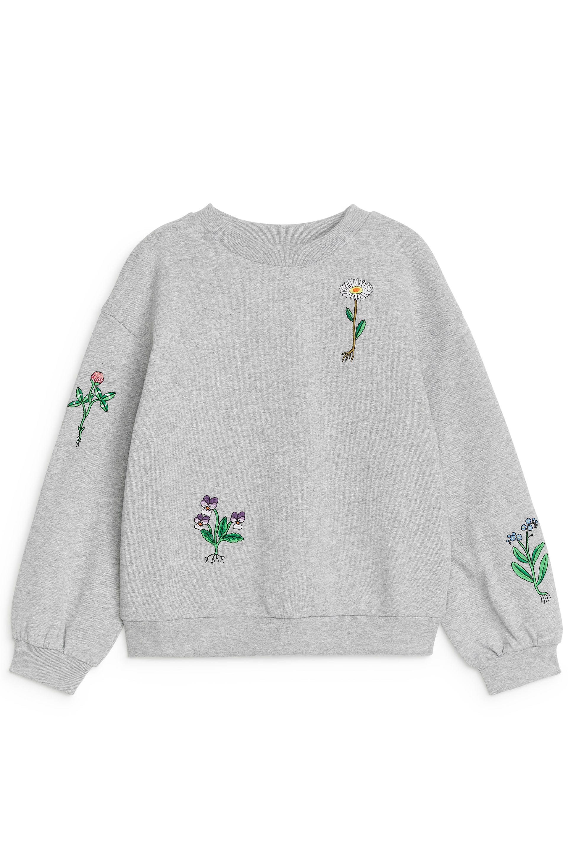 Grotere afbeelding bekijken: Sweatshirt met borduursel - Grijs gemêleerd - KINDEREN | H&M NL 1