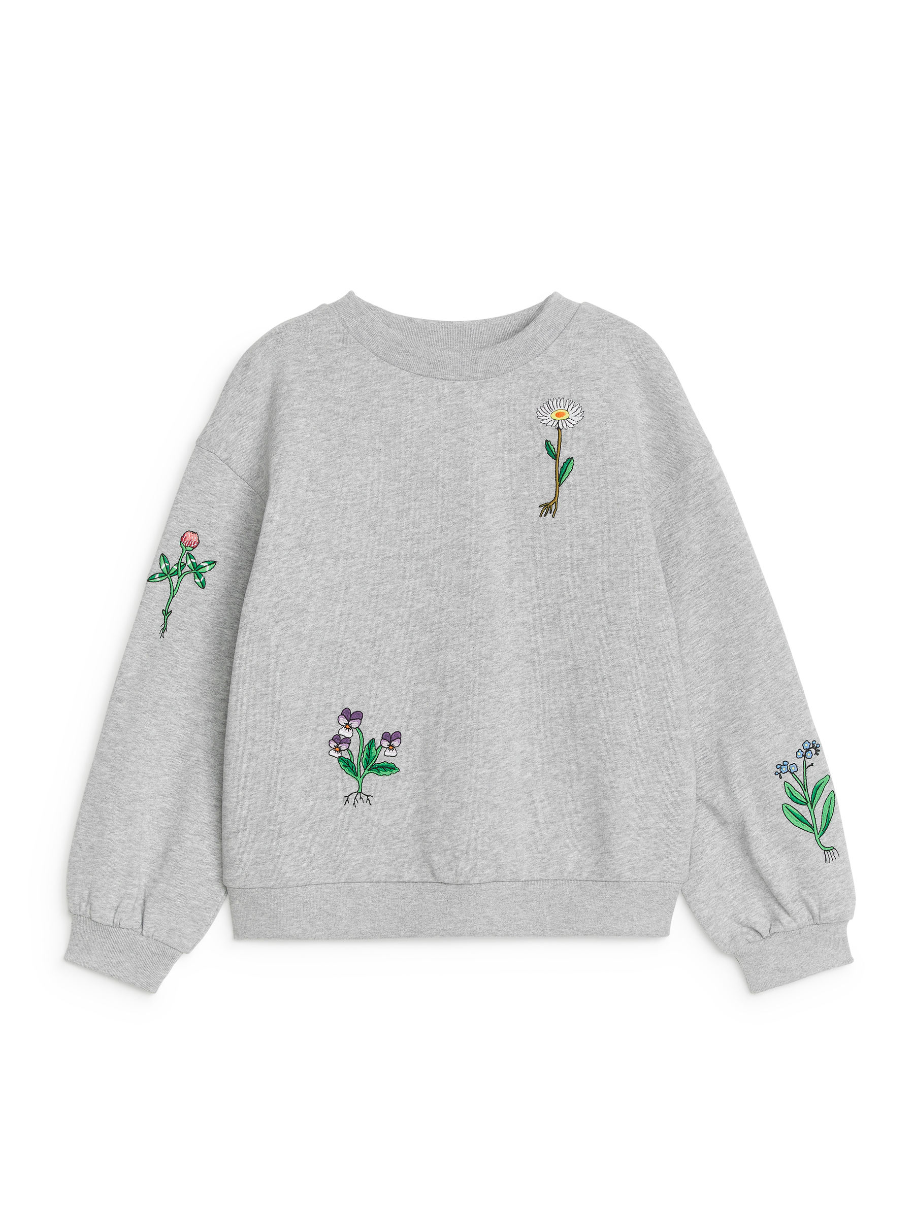 Sweatshirt mit Stickerei - Graumeliert - Oversize - Kinder - StillMedia/DescriptiveStillLife - 1