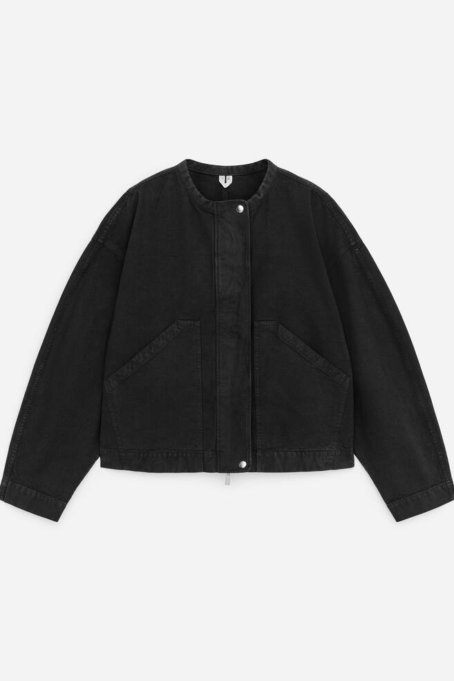 Cotton Jacket - Washed Black - 1