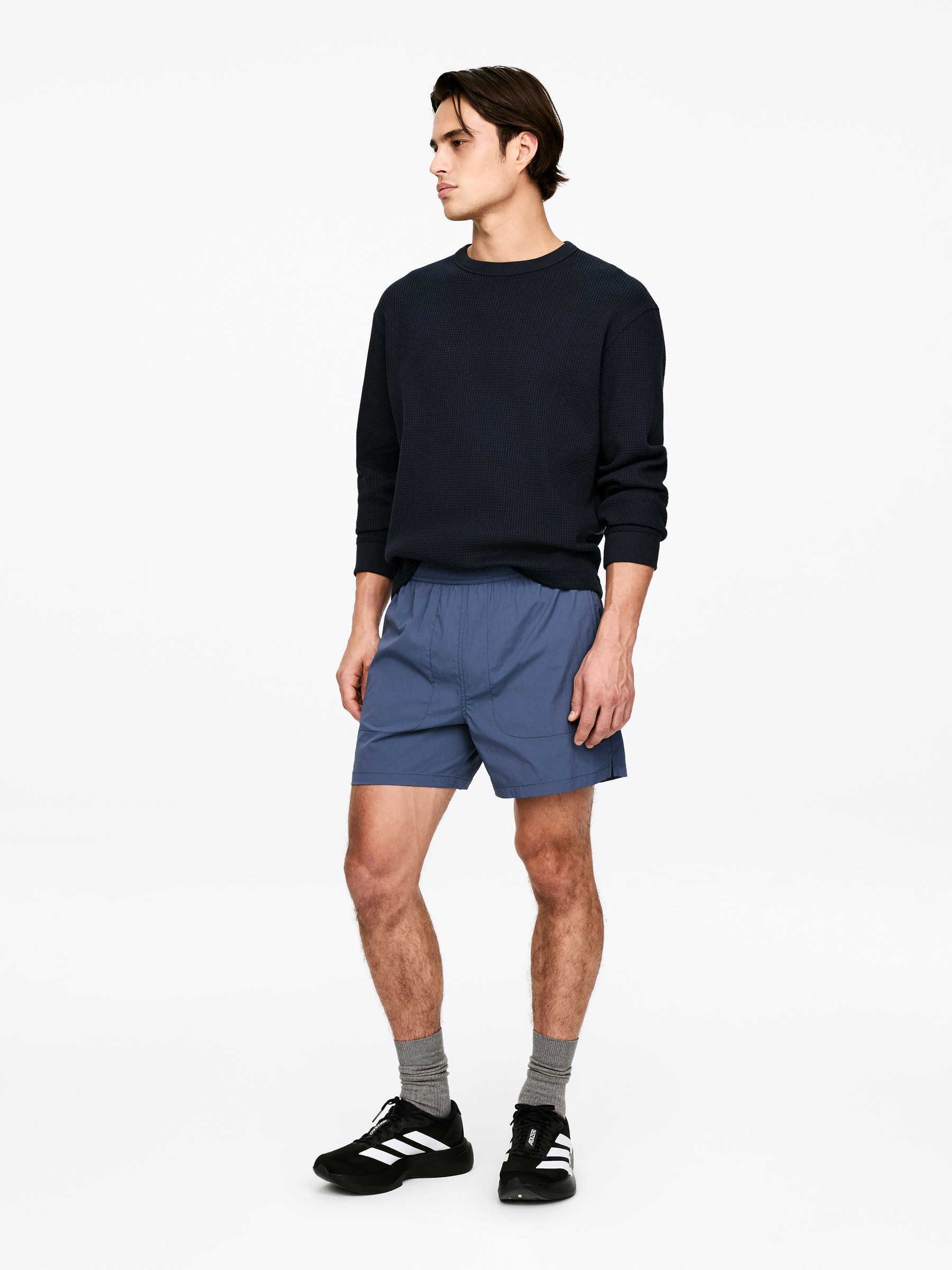 Lightweight Shorts - Mid Blue - Regular fit - Men - StillMedia/Lookbook - 3