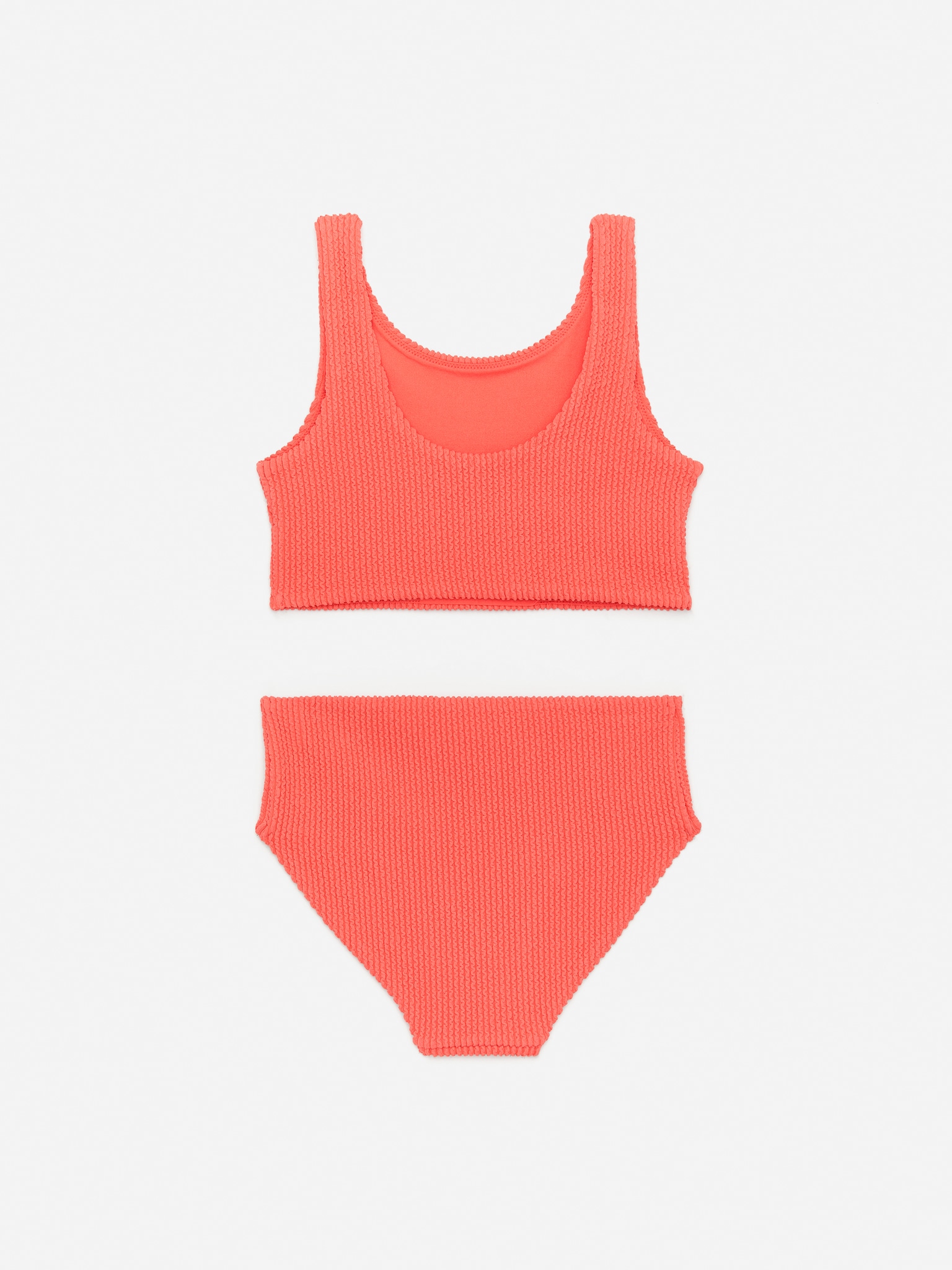 Bikini aus Seersucker - Orange - 3