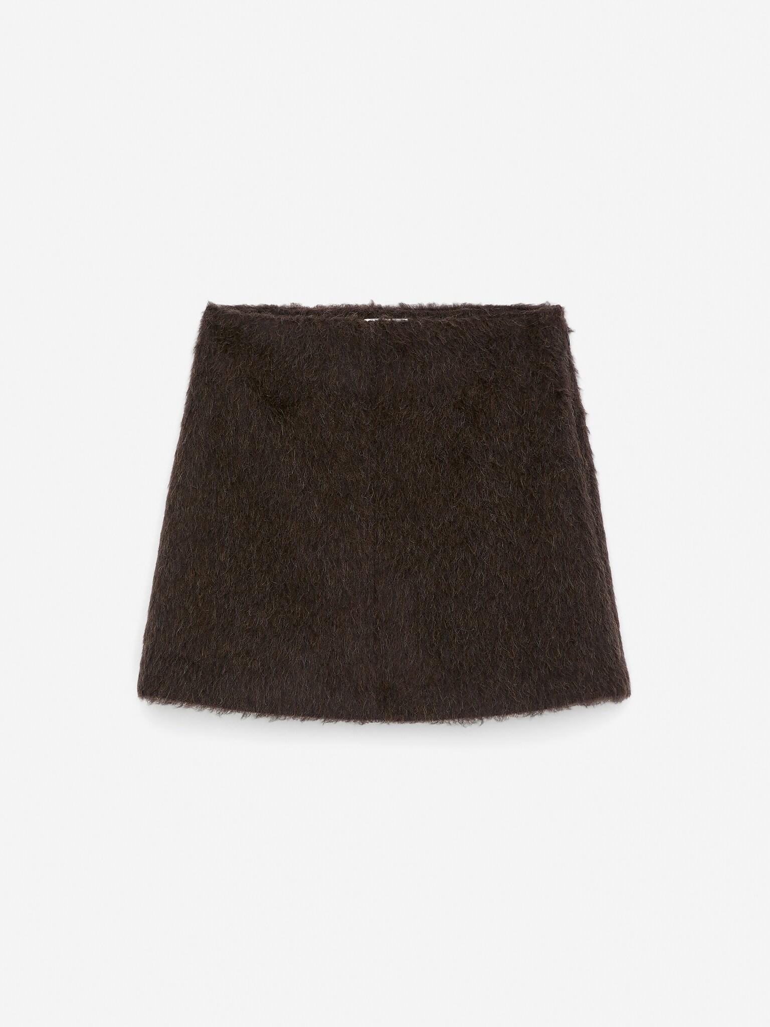 Wool-Alpaca Blend Skirt - Brown/Light Pink - 2