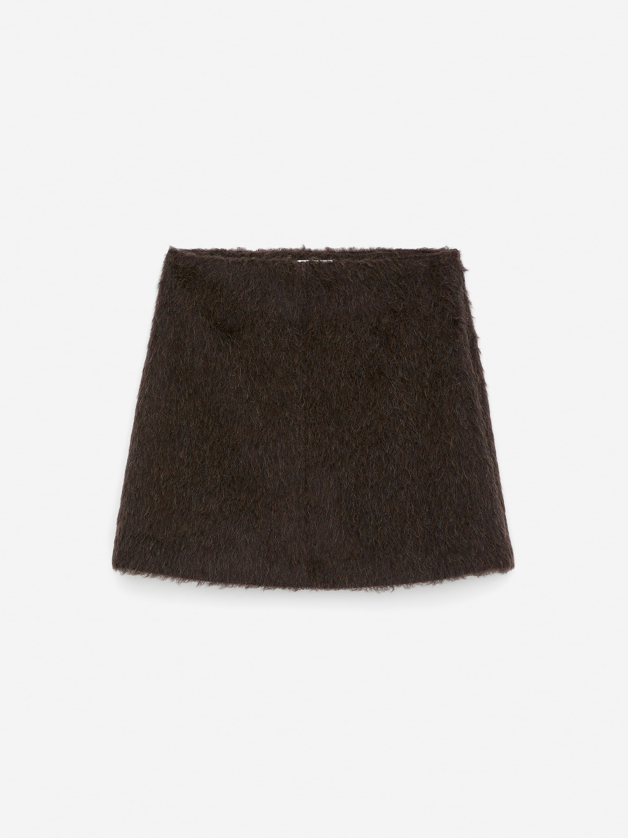 Wool-Alpaca Blend Skirt-#3F3838-16810
