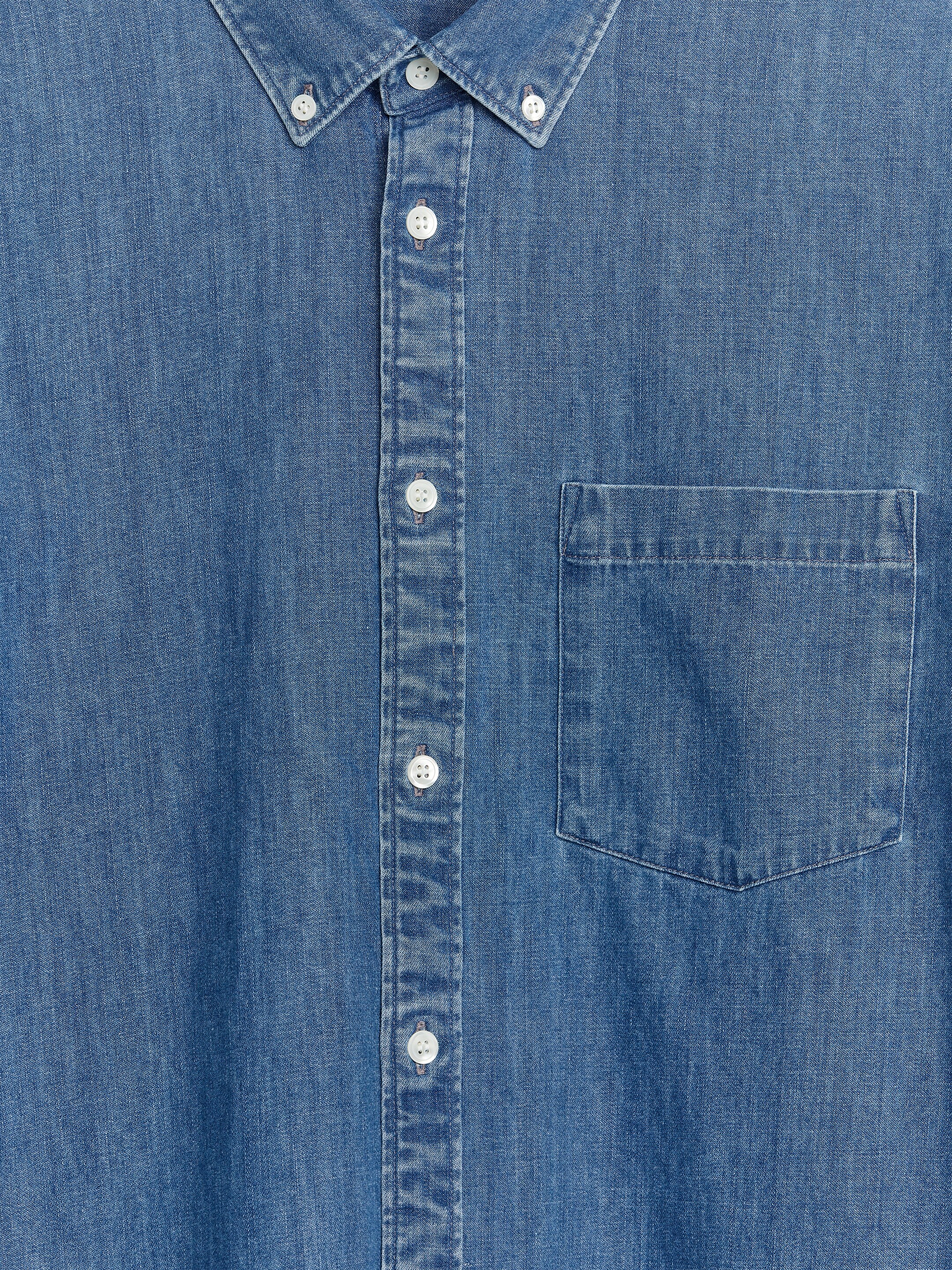 Agrandir l'image: Chemise en jean - Bleu délavé - HOMME | H&M BE 6