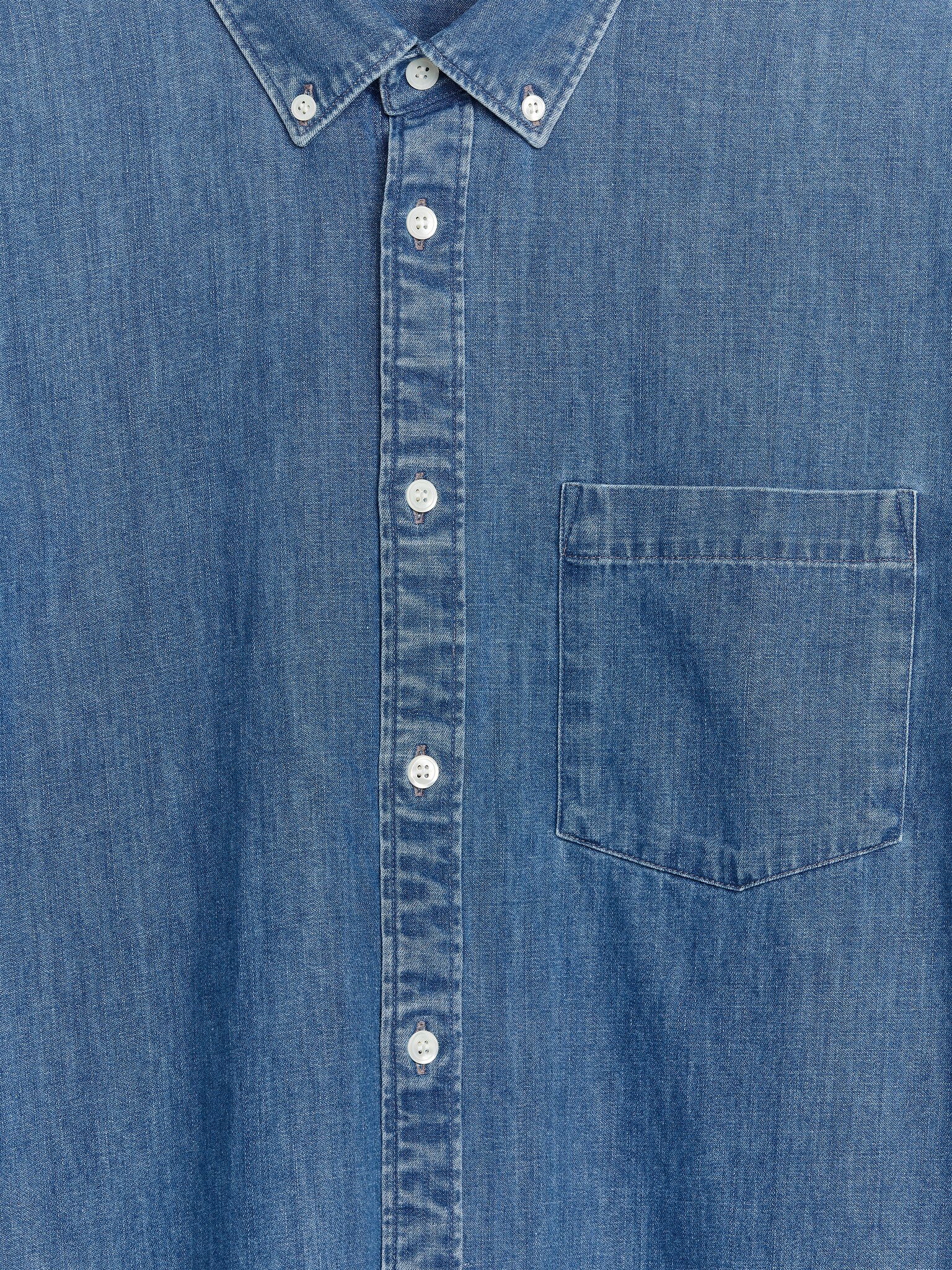 Denim Shirt - Washed Blue/Light Blue/Black - 3