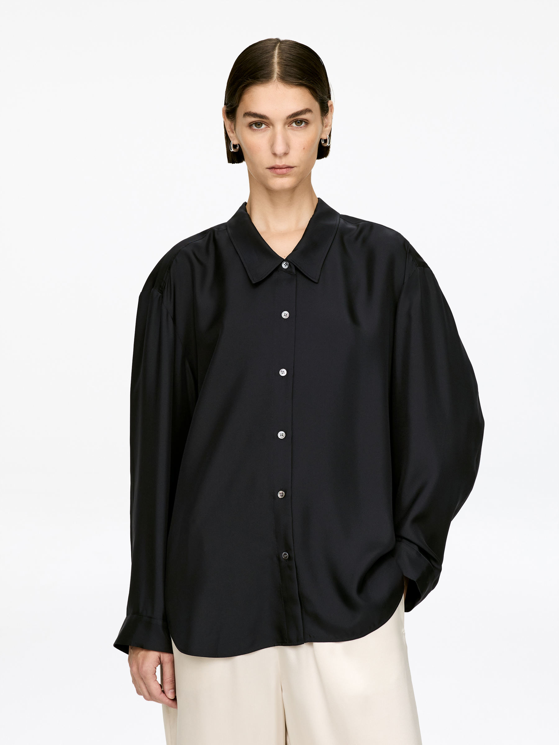 Silk Twill Shirt-#363638-16828