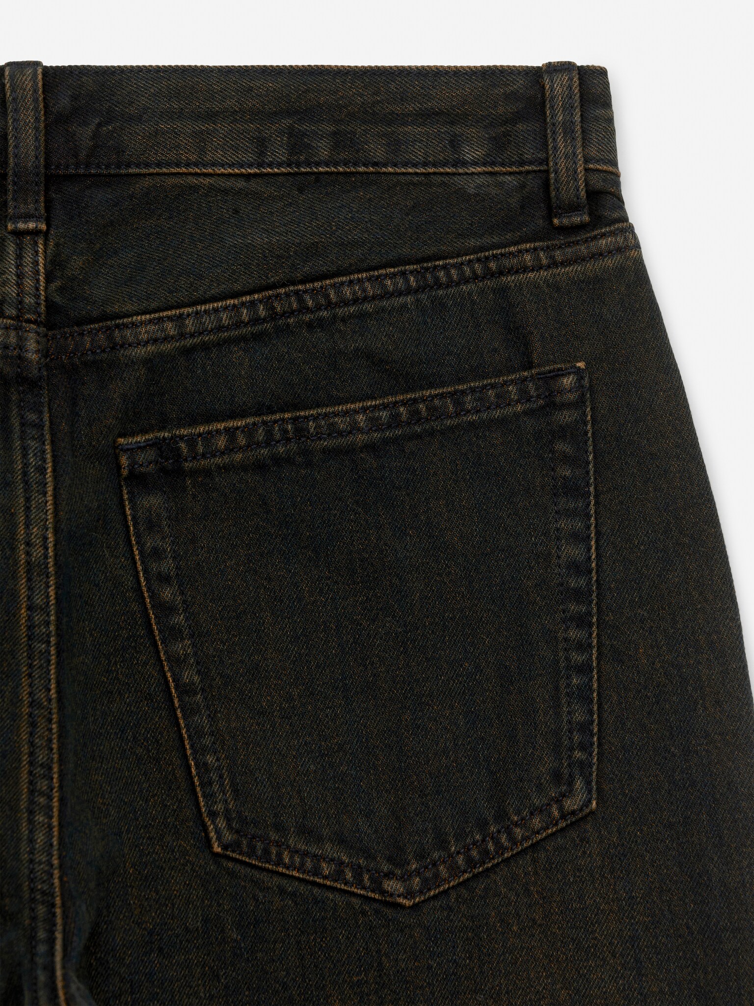 Calças de ganga de corte boyfriend SHORE - Dark Brown/Azul médio/Cinzento/Azul/Branco - 2