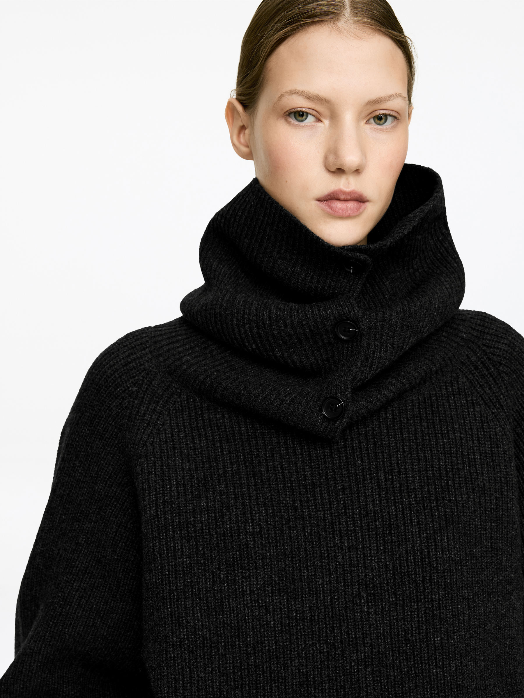 Pull avec col repliable - gris - Loose fit - Femme - StillMedia/Lookbook - 3