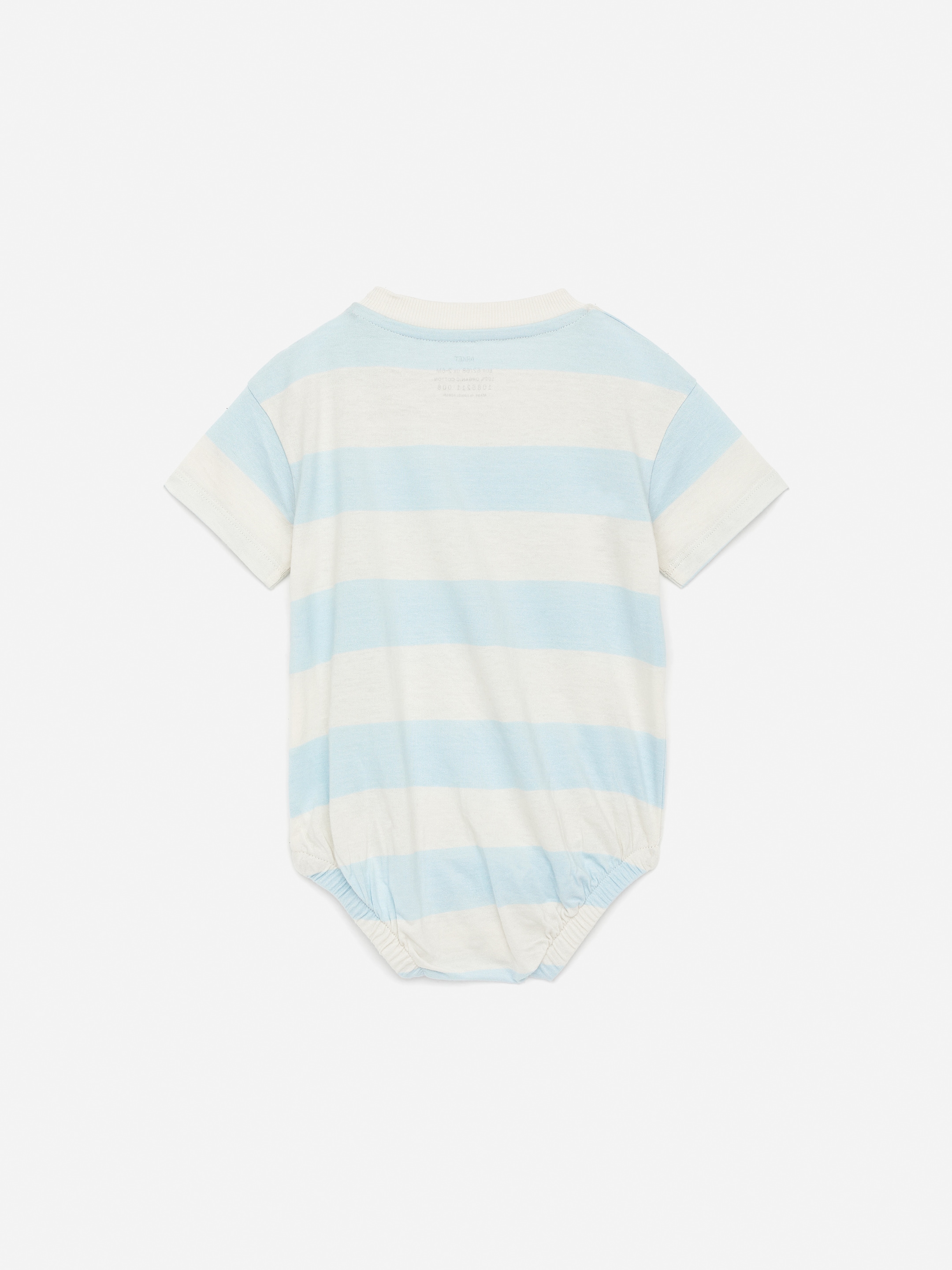 Zobacz większy obraz: Short-Sleeved Jersey Romper - Jasnoniebieski/Złamana biel - Dziecko | H&M PL 2