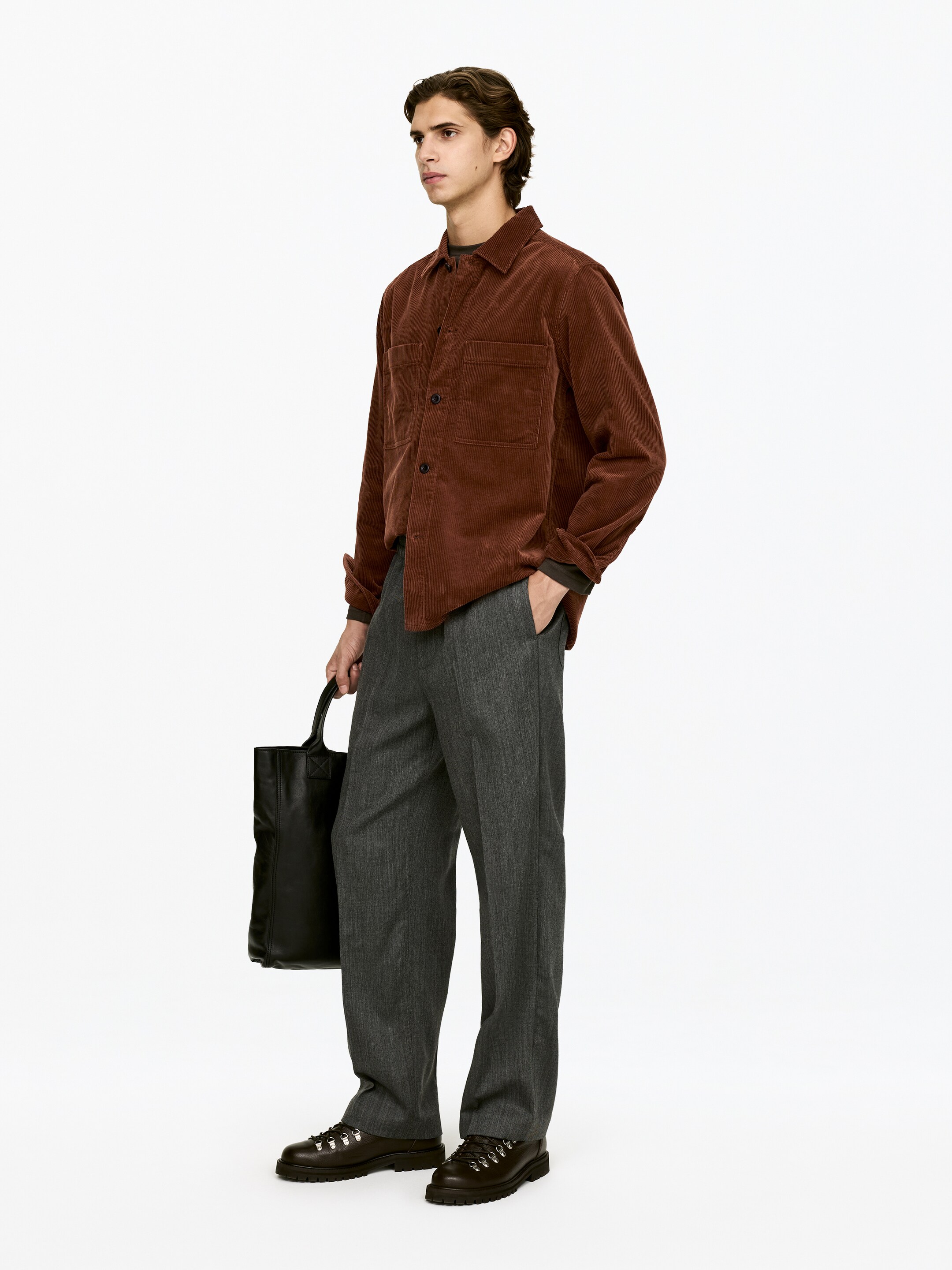 Visualizza immagine più grande: Overshirt in velluto a coste - Marrone - UOMO | H&M IT 2