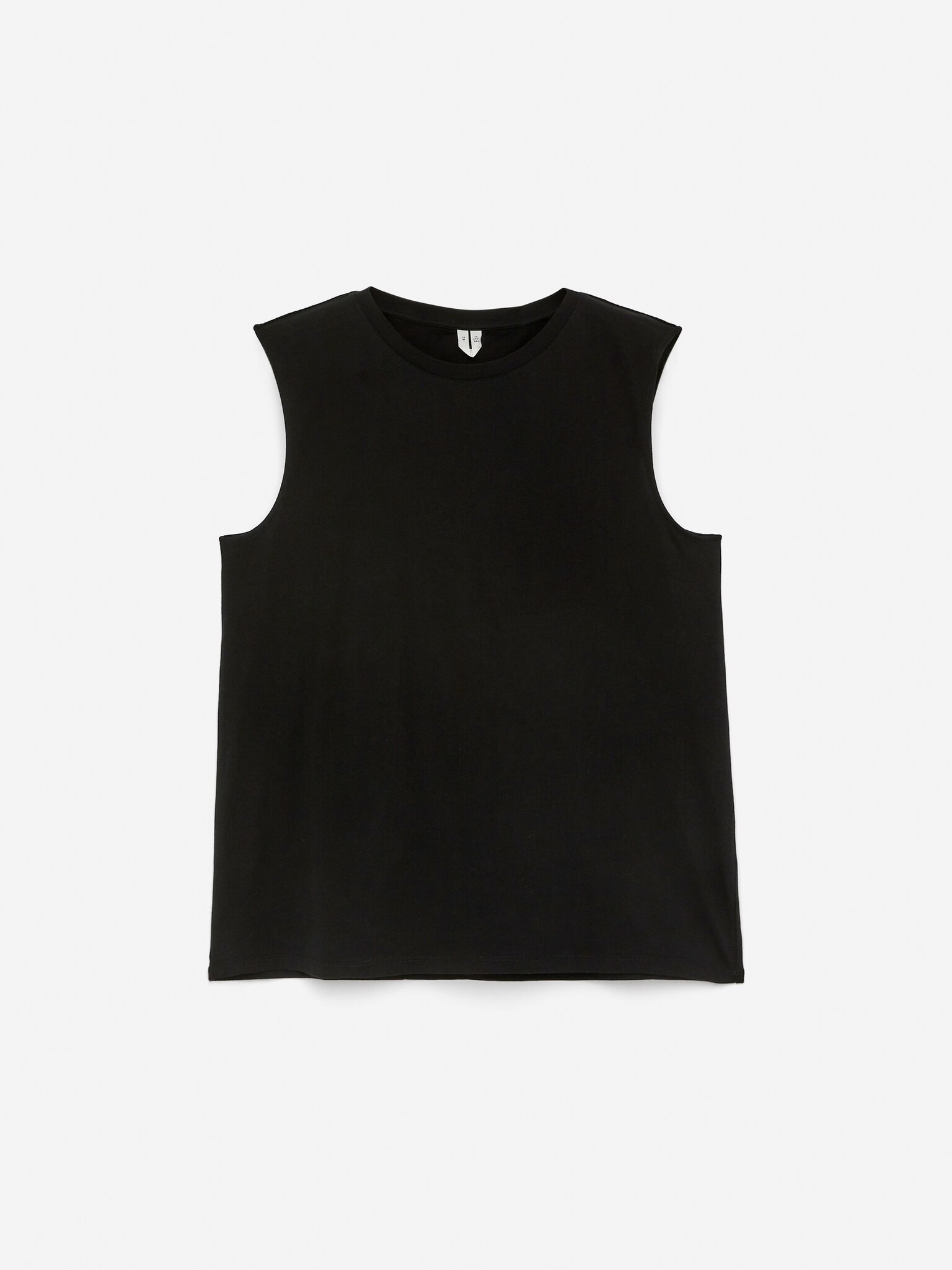 Top sem mangas de corte largo - Preto/Branco/Vermelho