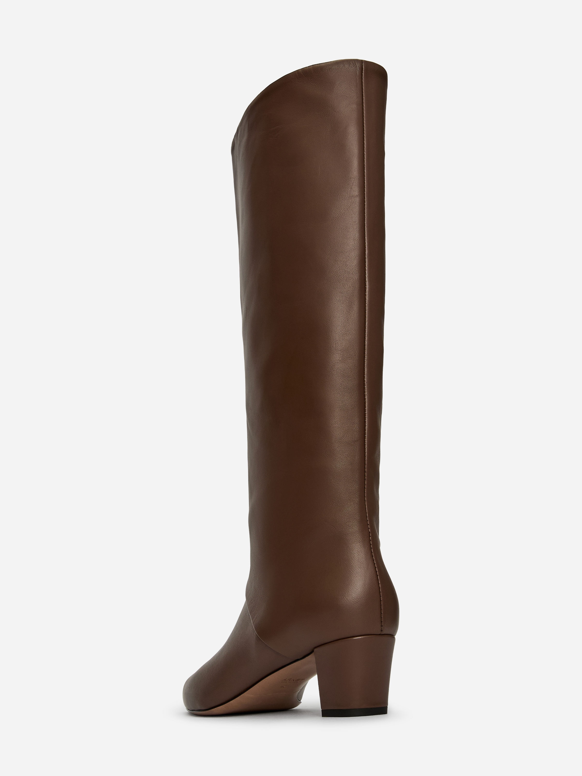 Mid-Calf Leather Boots - Dark Brown - Women - StillMedia/DescriptiveStillLife - 1