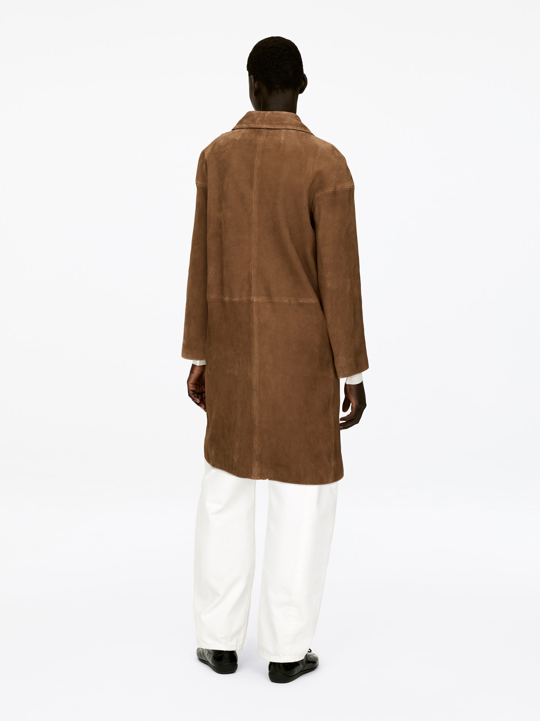 Veloursledermantel - Braun - Regular Fit - Damen - StillMedia/Lookbook - 10