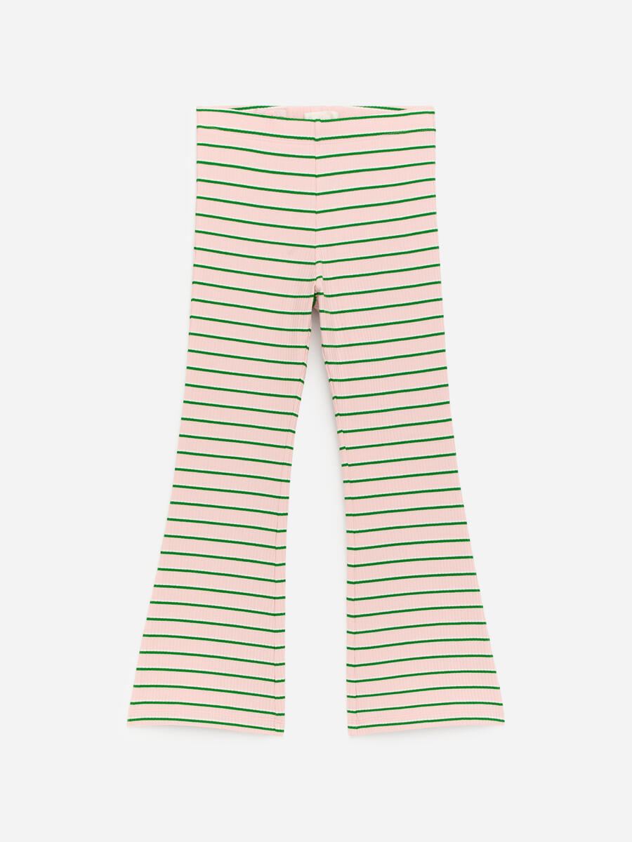 ARKET Girls  Flared Rib Leggings Pink,  size 122/128