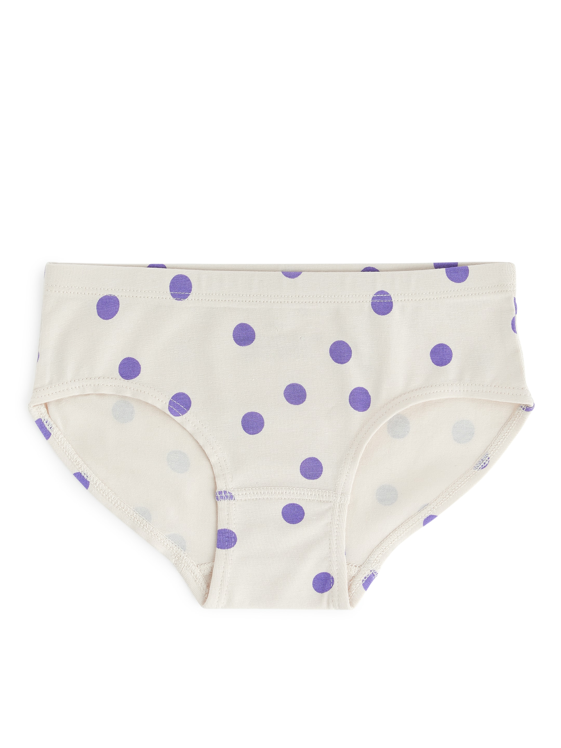 Trosor i bomullstrikå, 3-pack - Lila/Prickig/Randig - Regular fit - Children - StillMedia/DescriptiveStillLife - 1