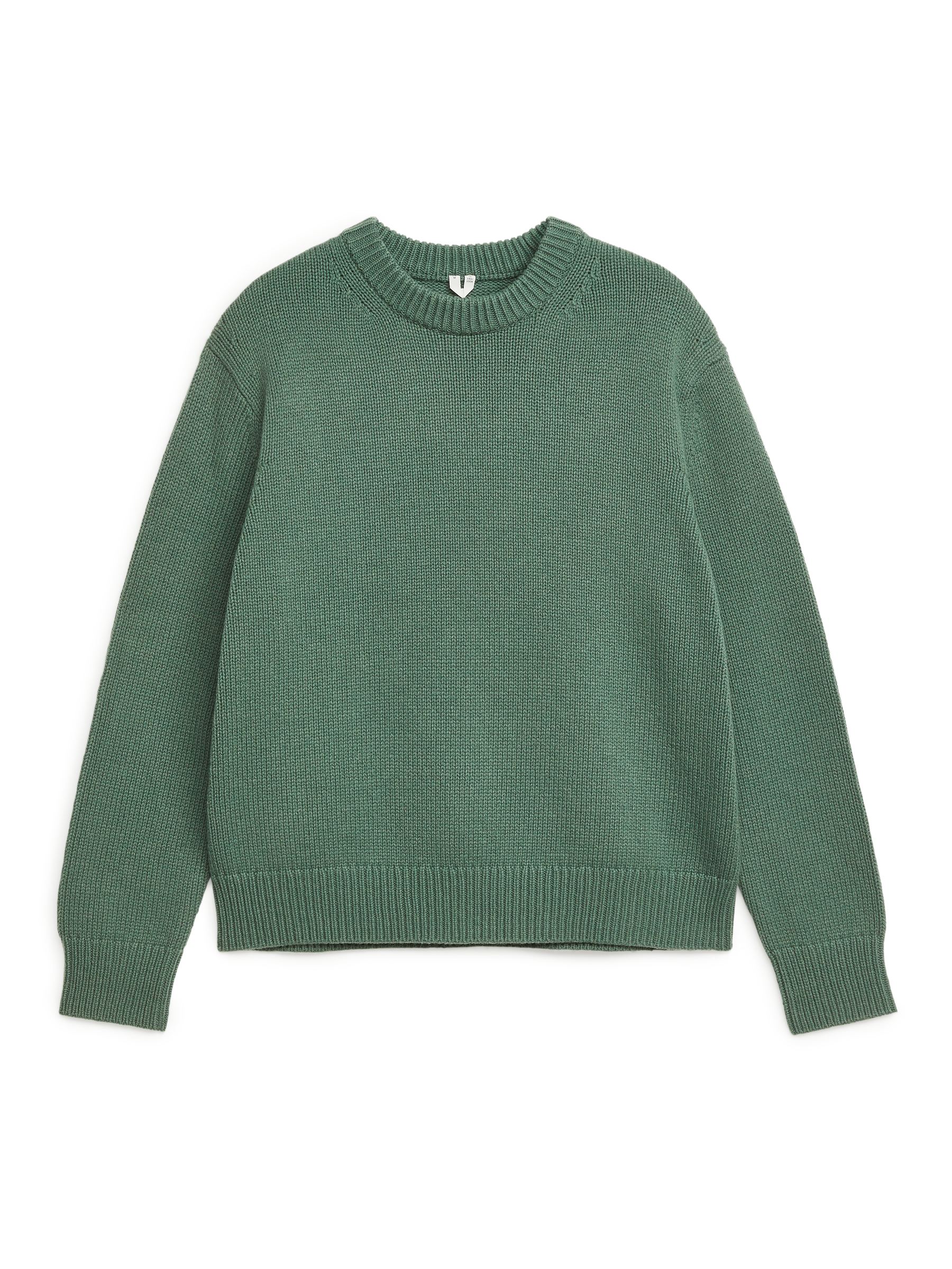 Heavy Knit Wool Blend Jumper – Dusty Green – Men – ARKET NL