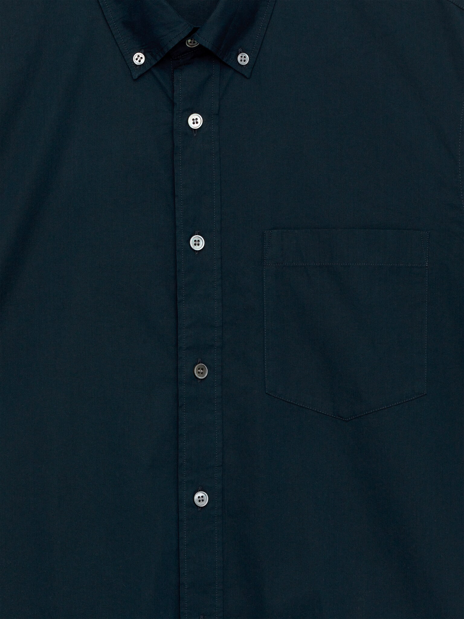 Popeline button-down overhemd - Dark Blue/White - 4