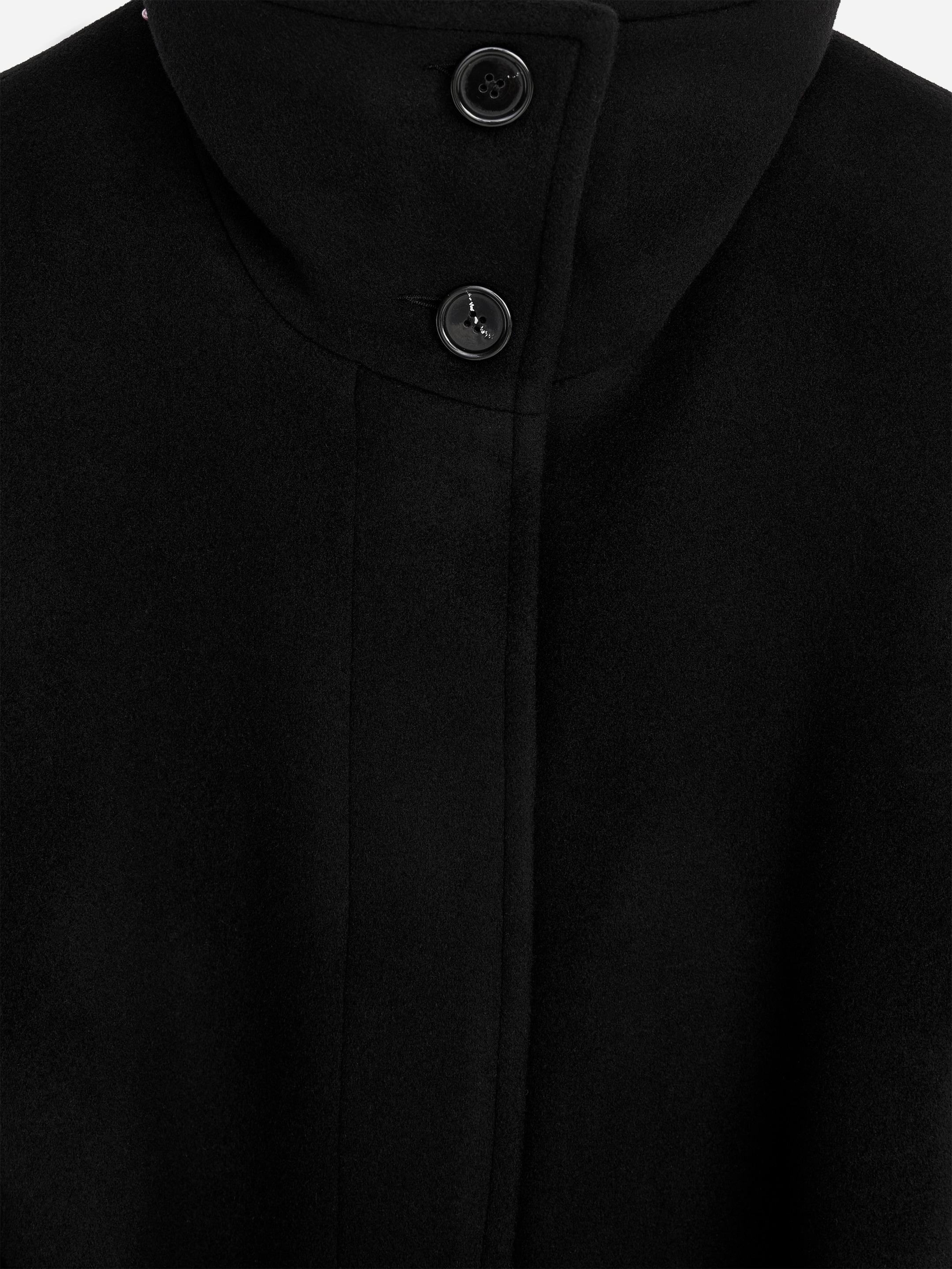 Mantel aus Wollmischung mit Gürtel - Schwarz - Regular Fit - women - StillMedia/DescriptiveDetail - 1