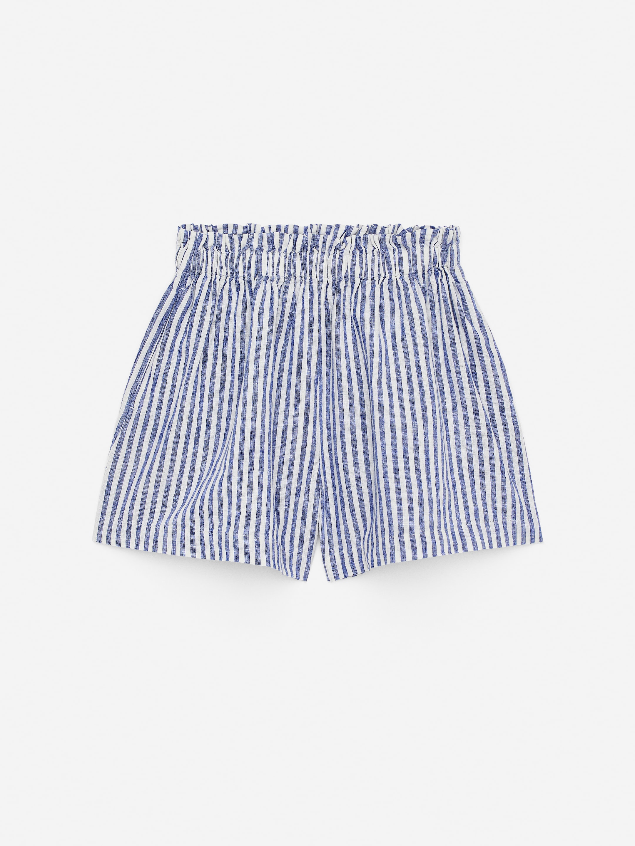 Zobacz większy obraz: Szerokie lniane szorty - Niebieski/biały - Dziecko | H&M PL 1