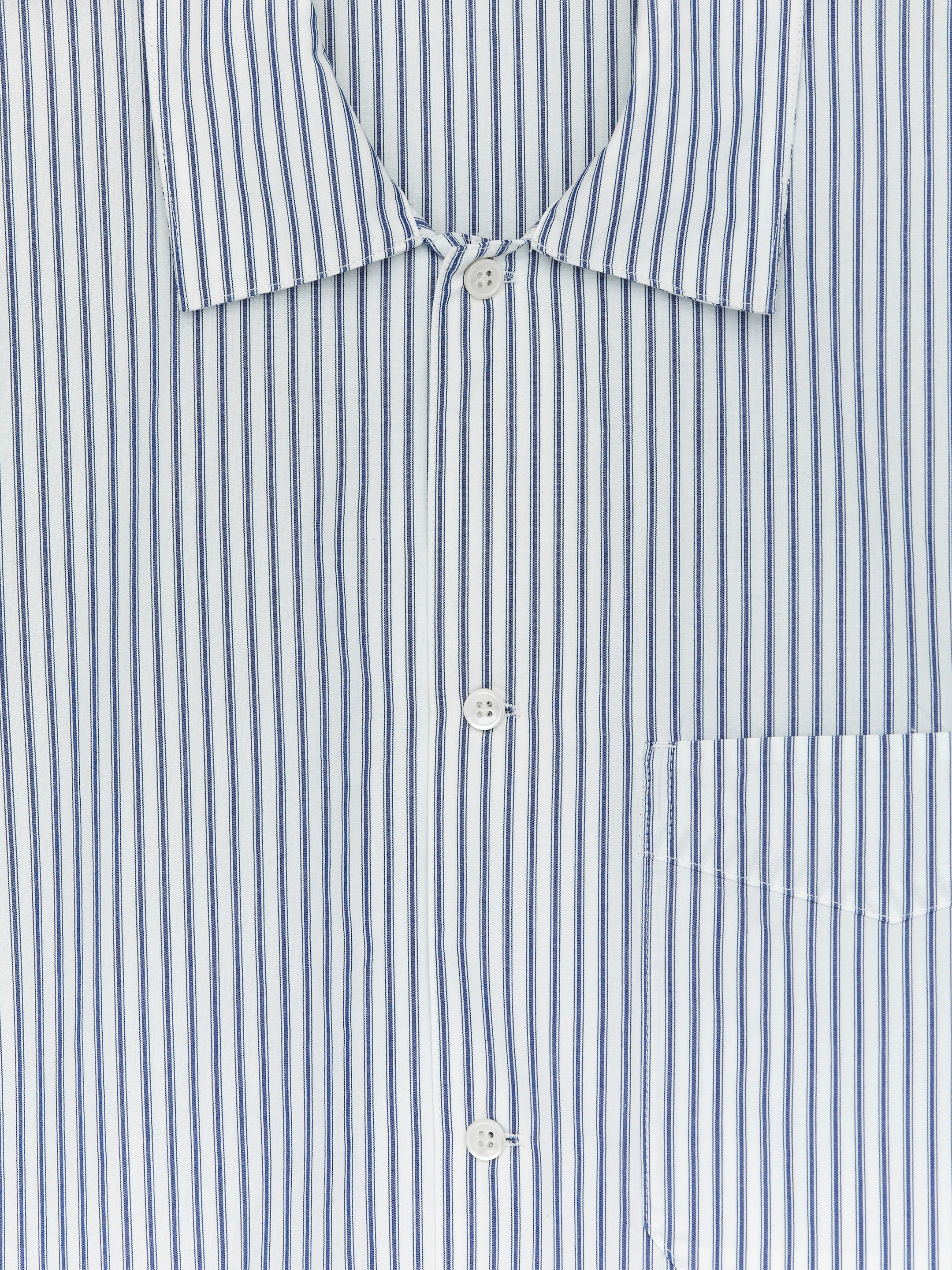 Pyjama-Hemd aus Popeline - Weiß/Blau - Relaxed Fit - Herren - StillMedia/DescriptiveDetail - 2