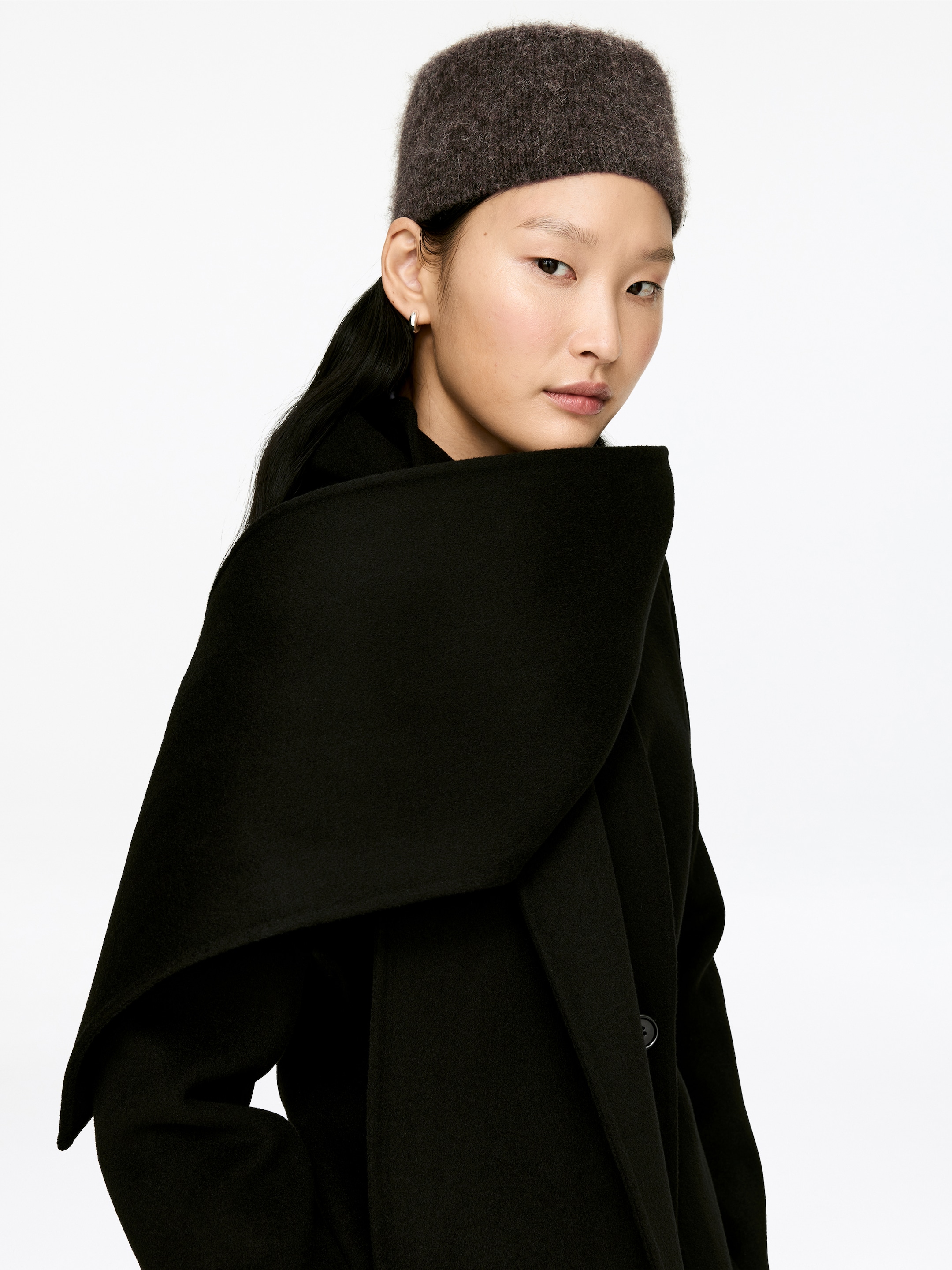 Agrandir l'image: Chapeau en mélange de laine et d'alpaga - Taupe - FEMME | H&M FR 1