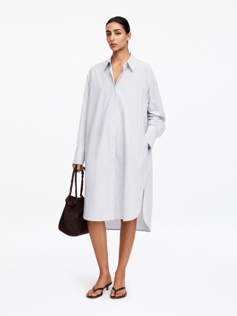 ARKET Women's  Cotton Shirt Dress White,  size L