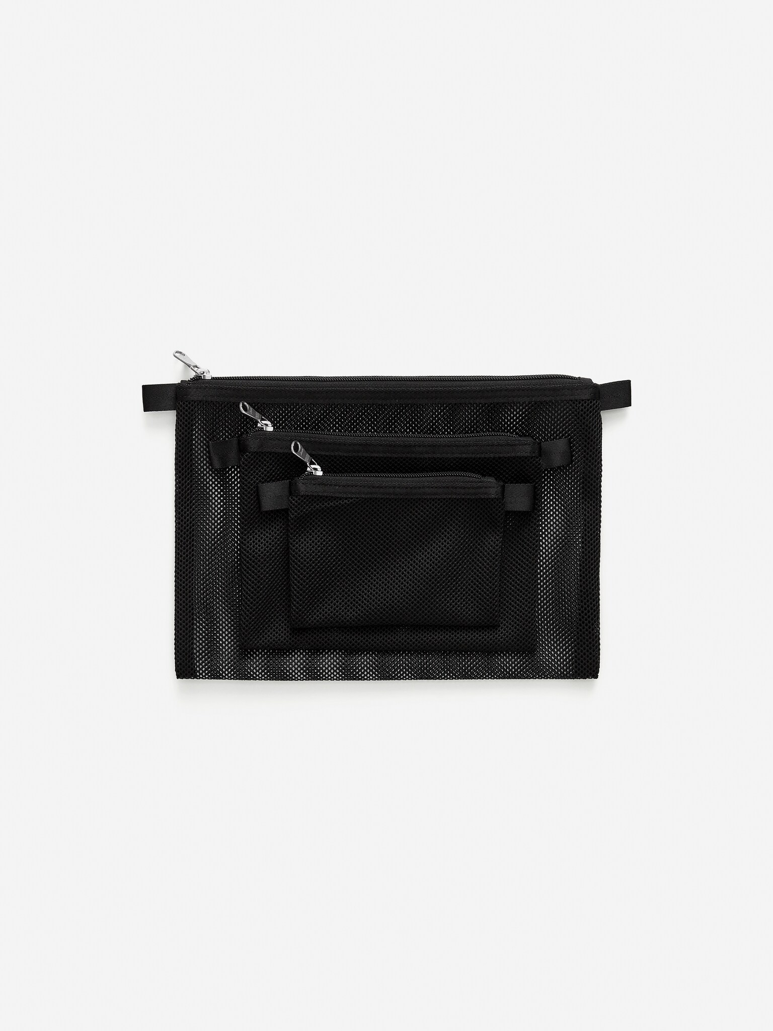 Sacs de rangement de voyage en mesh - Noir/Beige foncé - 3