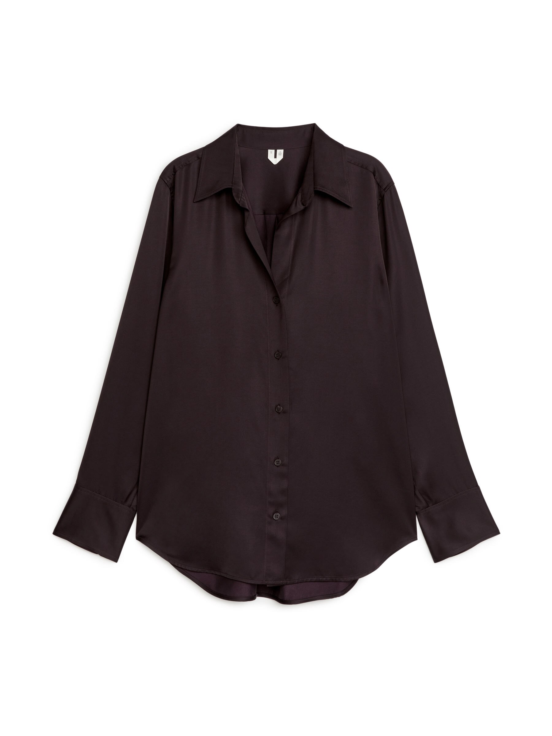 Satin Shirt-#330F1A-6328