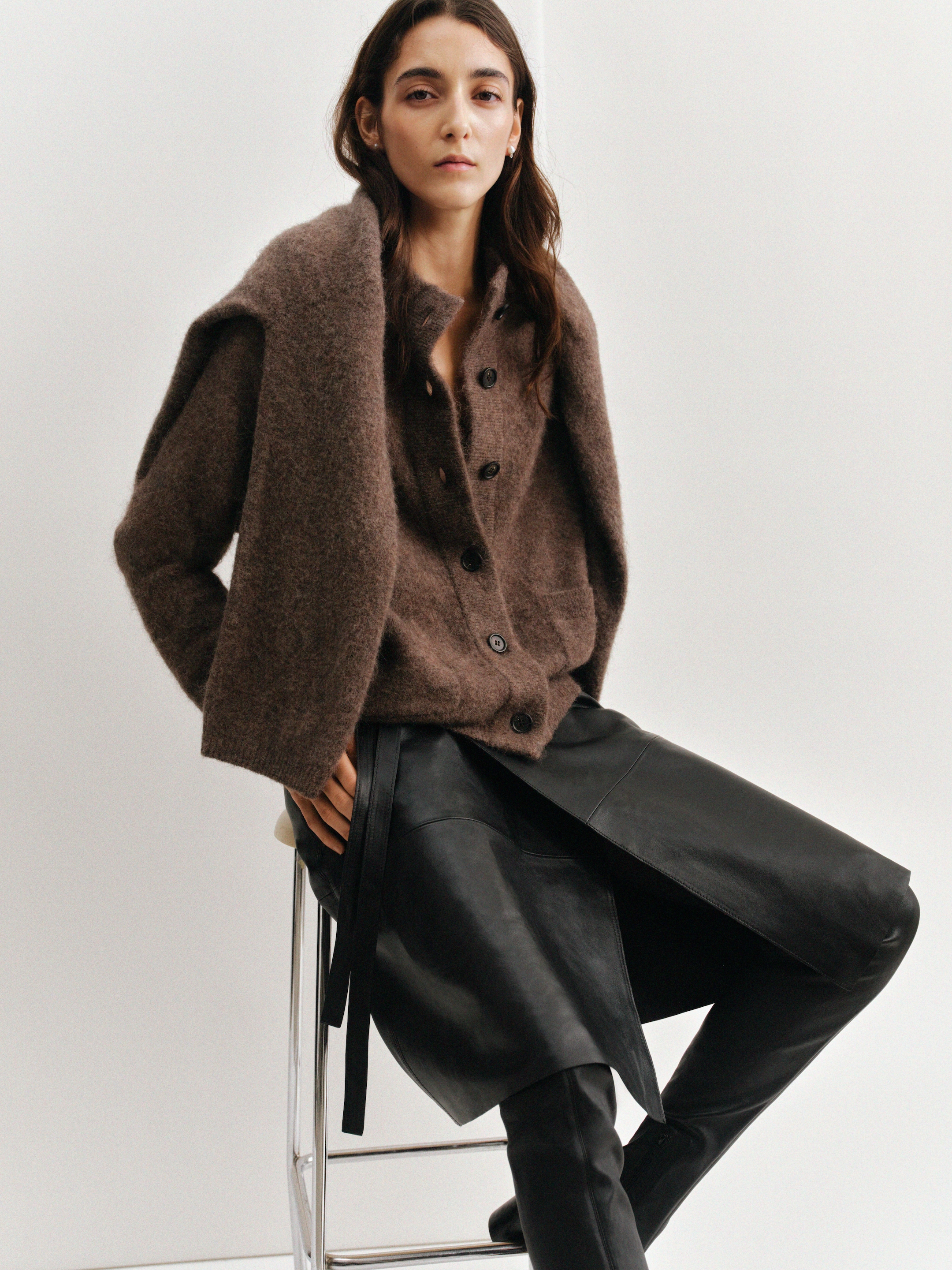 Alpaca-Wool Blend Jumper - Brown - Oversized - women - StillMedia/Environmental - 1