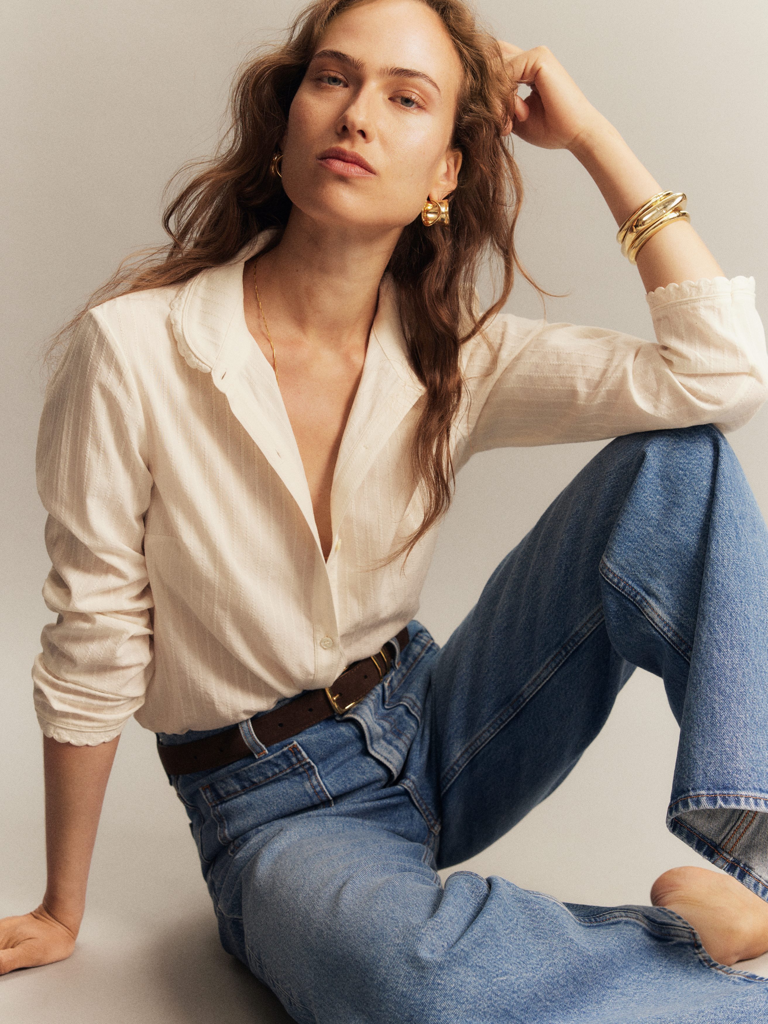 LUPINE Flared Jeans - Mid Blue - Slim fit - Women - StillMedia/Lookbook - 1