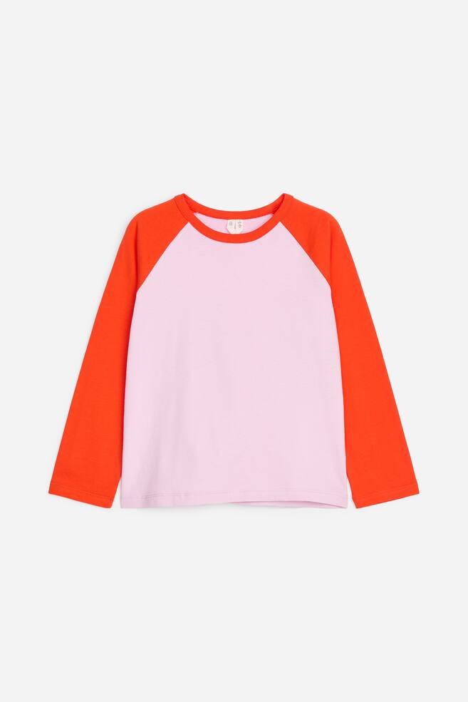 Langarmshirt - Rosa/Rot/Grün/Weiß - 1