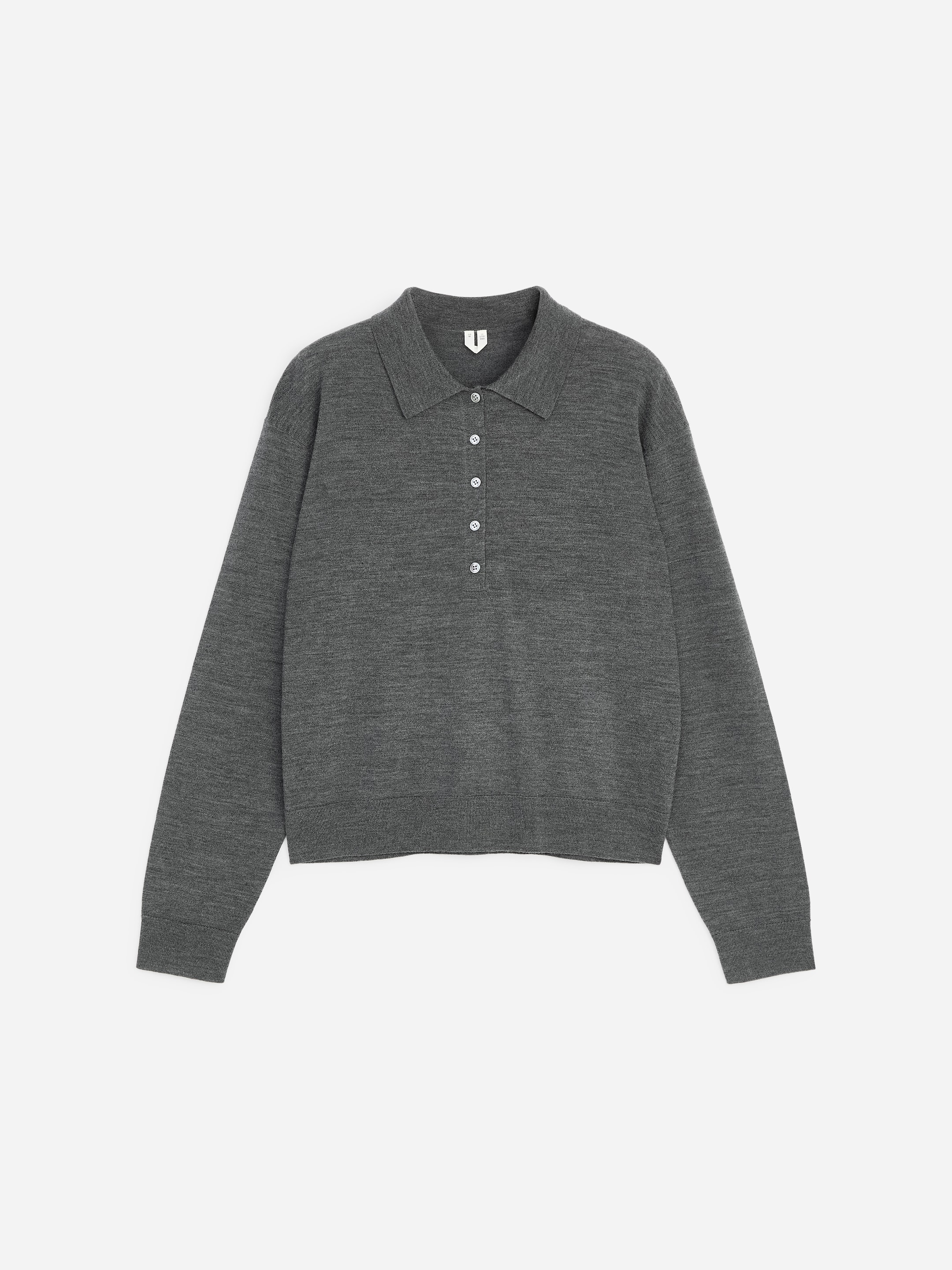 Poloshirt aus Merinowolle-#666869-20249