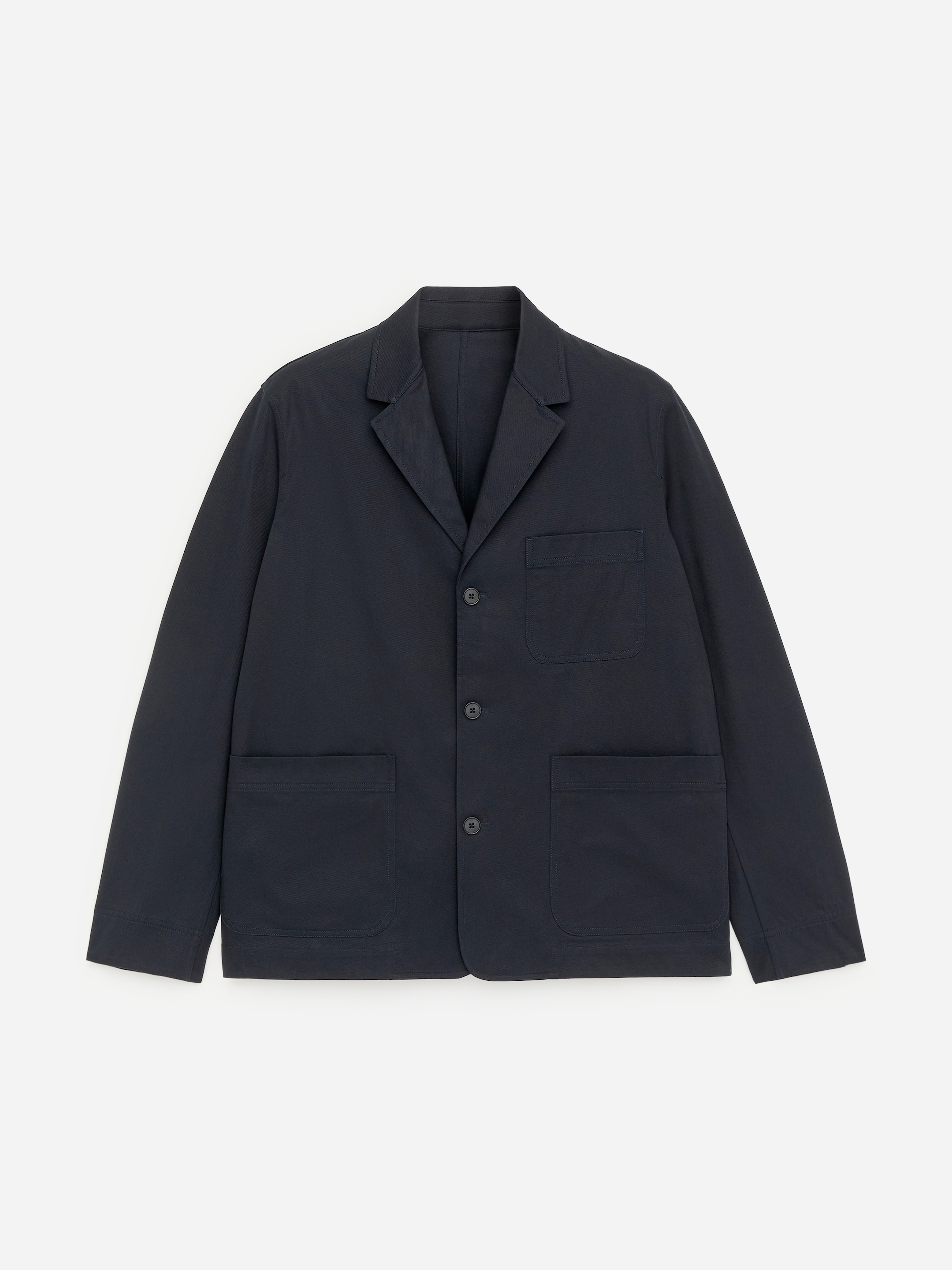 Cotton Twill Blazer - Dark Blue - Regular fit - Men - StillMedia/DescriptiveStillLife - 1