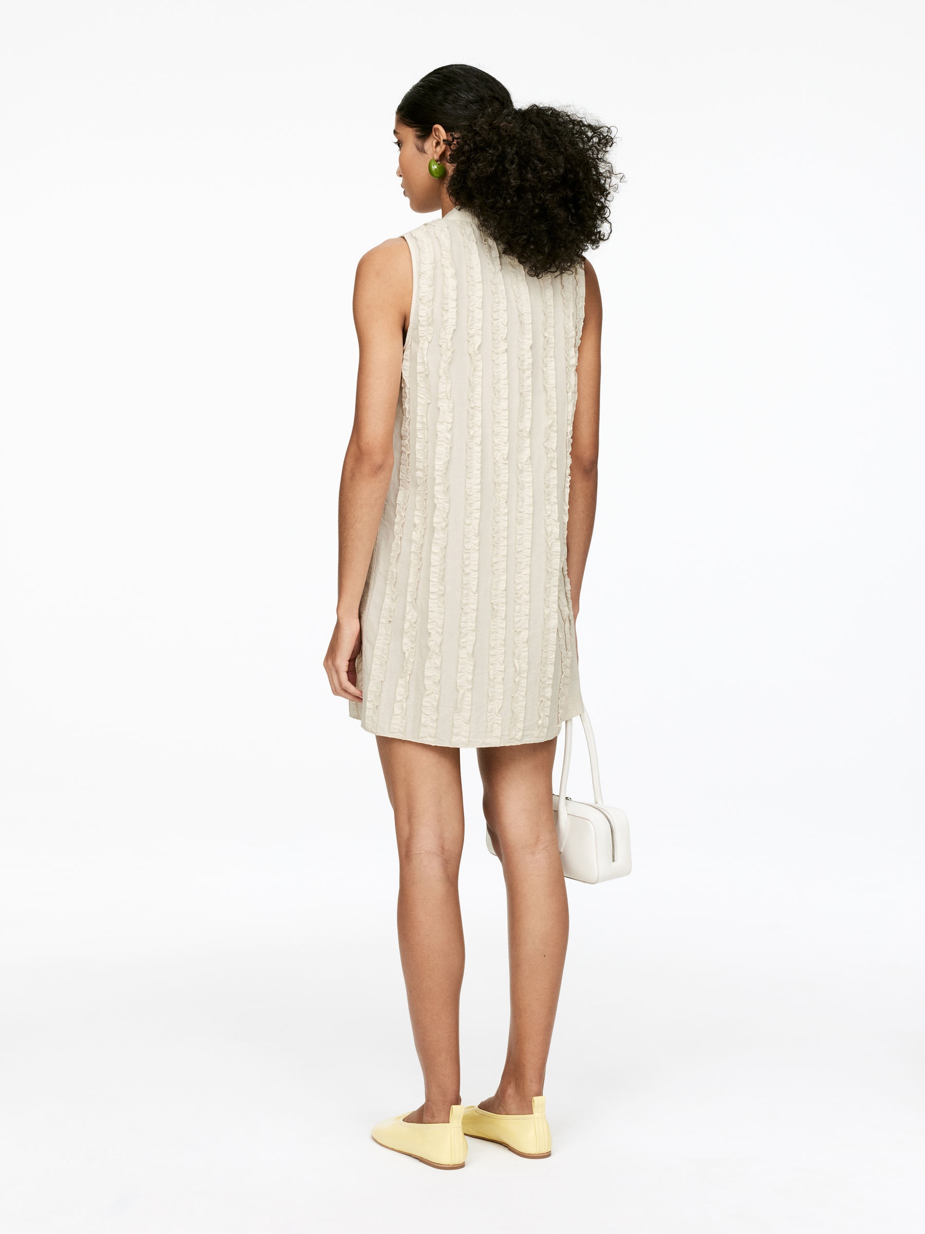 Frill Mini Dress - Off White - Regular fit - Women - StillMedia/Lookbook - 4