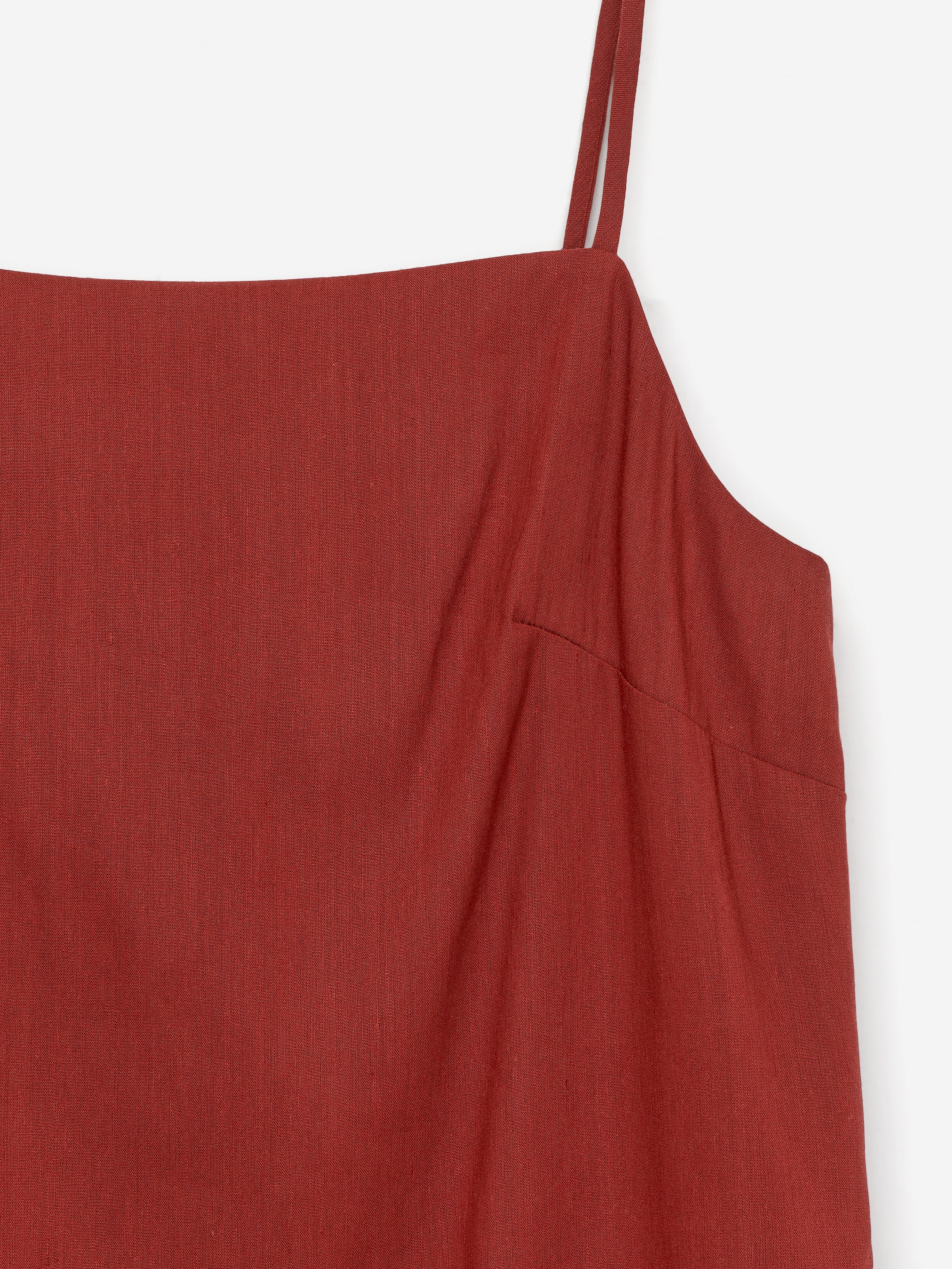 Se større billede: Stropkjole i hørblend. - Rust - DAME | H&M DK 7