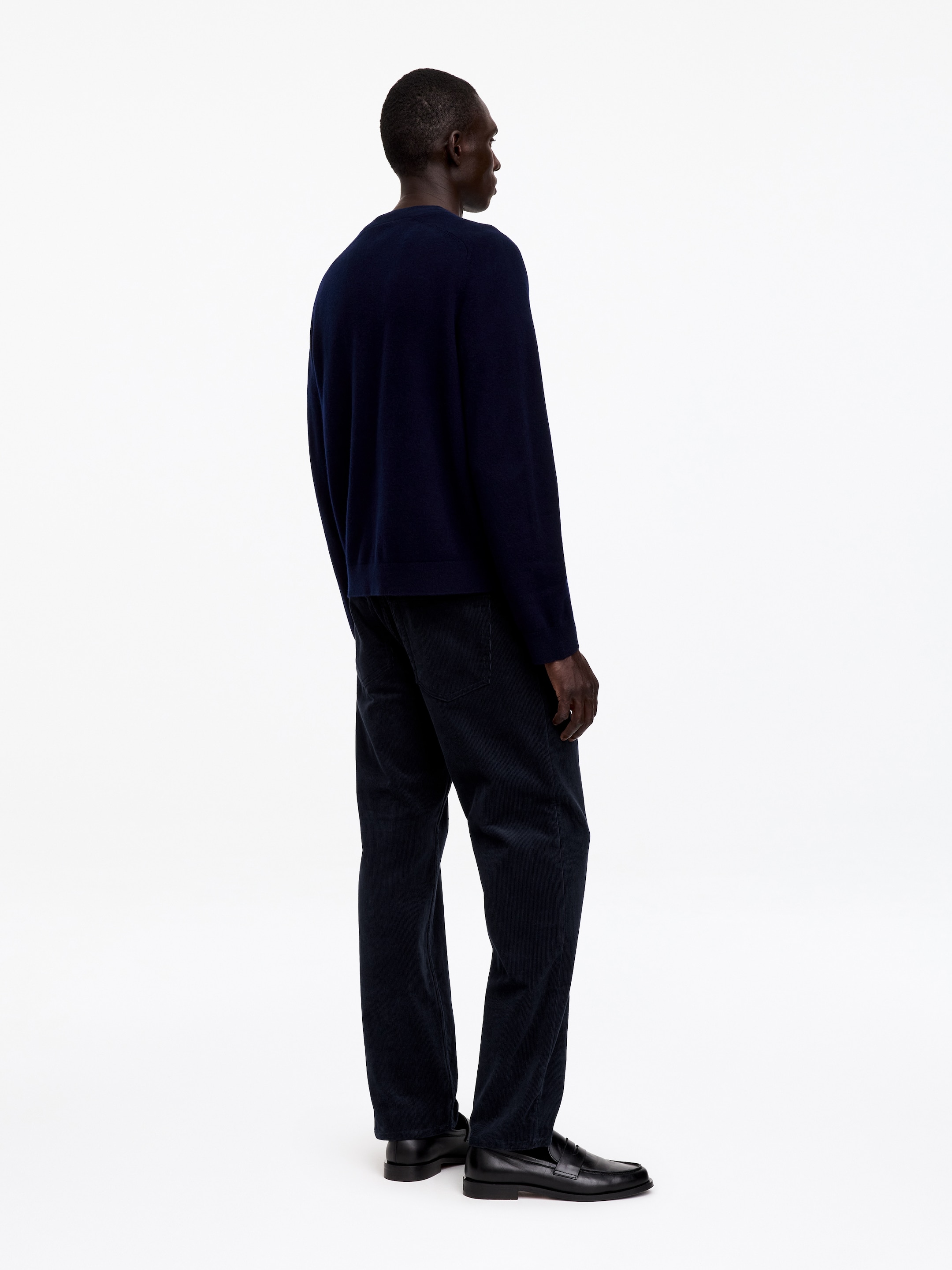 Pantalones de pana rectos OCEAN de corte amplio - Azul oscuro - Corte holgado - Men - StillMedia/Lookbook - 3