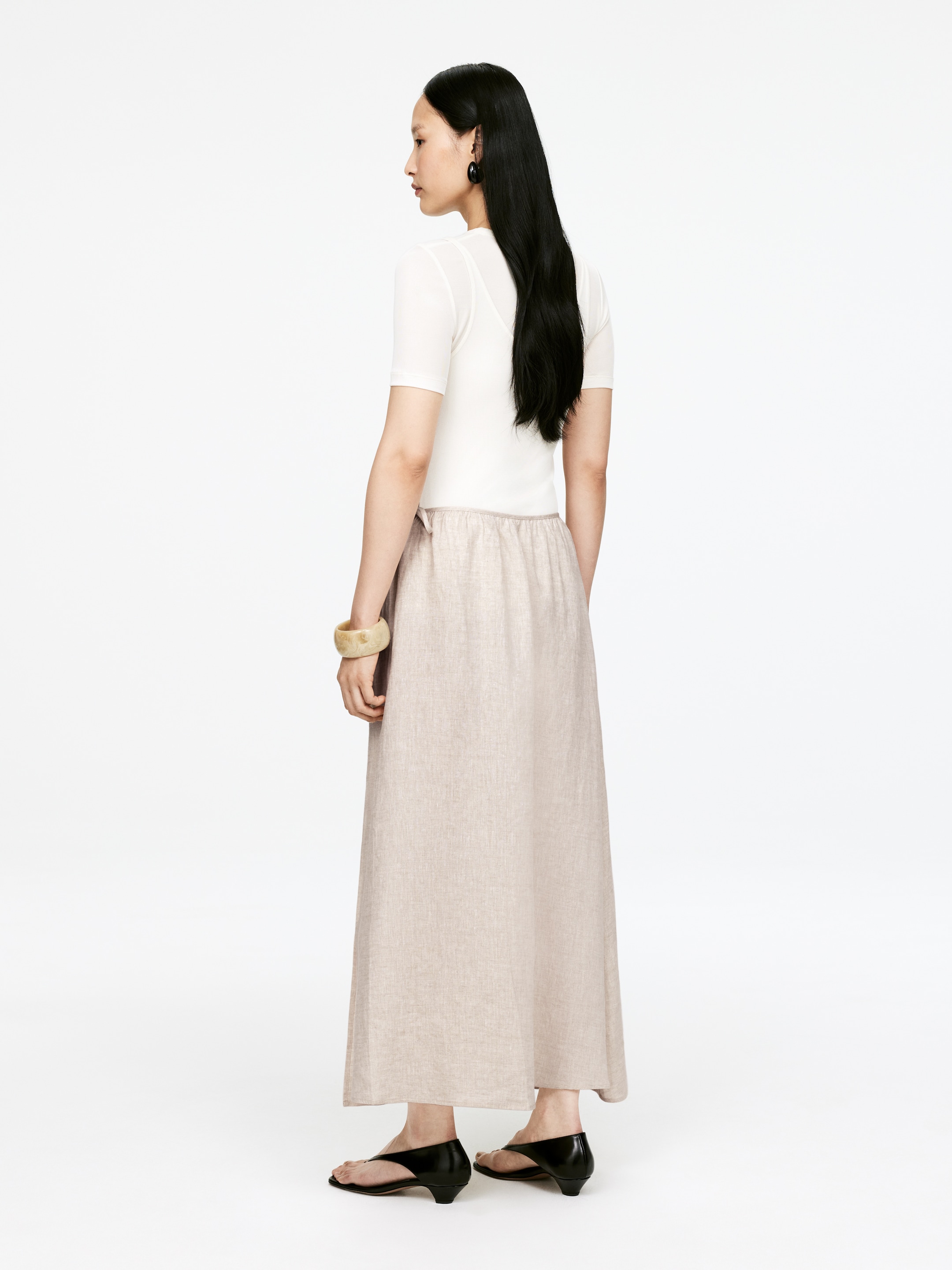 Visualizza immagine più grande: Gonna a portafoglio in lino - Beige - DONNA | H&M IT 2