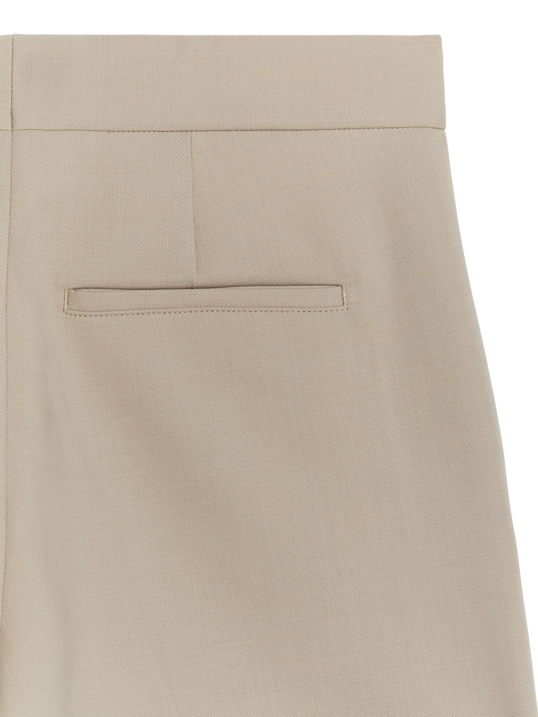 Tapered Wool Blend Trousers - Beige - Regular fit - Women - StillMedia/DescriptiveDetail - 2