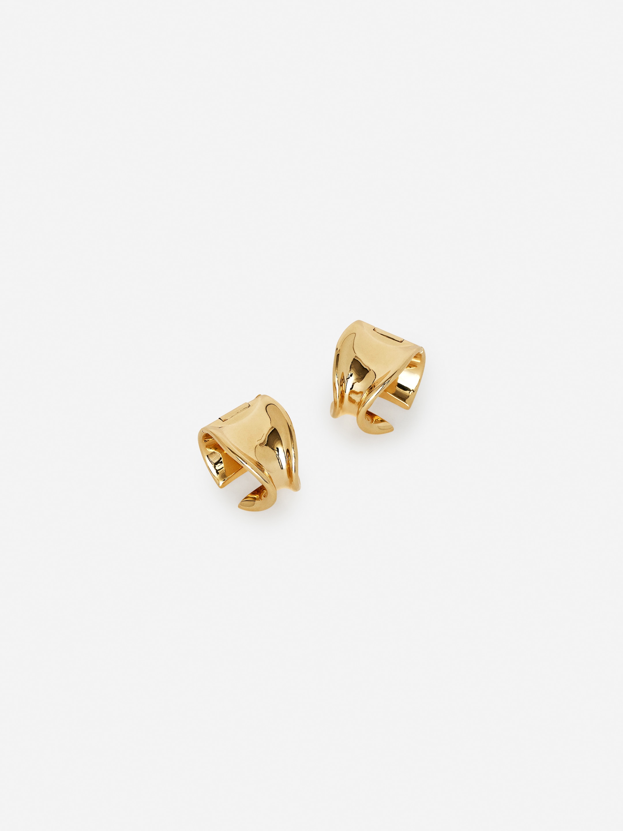 Chunky Hoop Earrings-#F1EAB9-14614