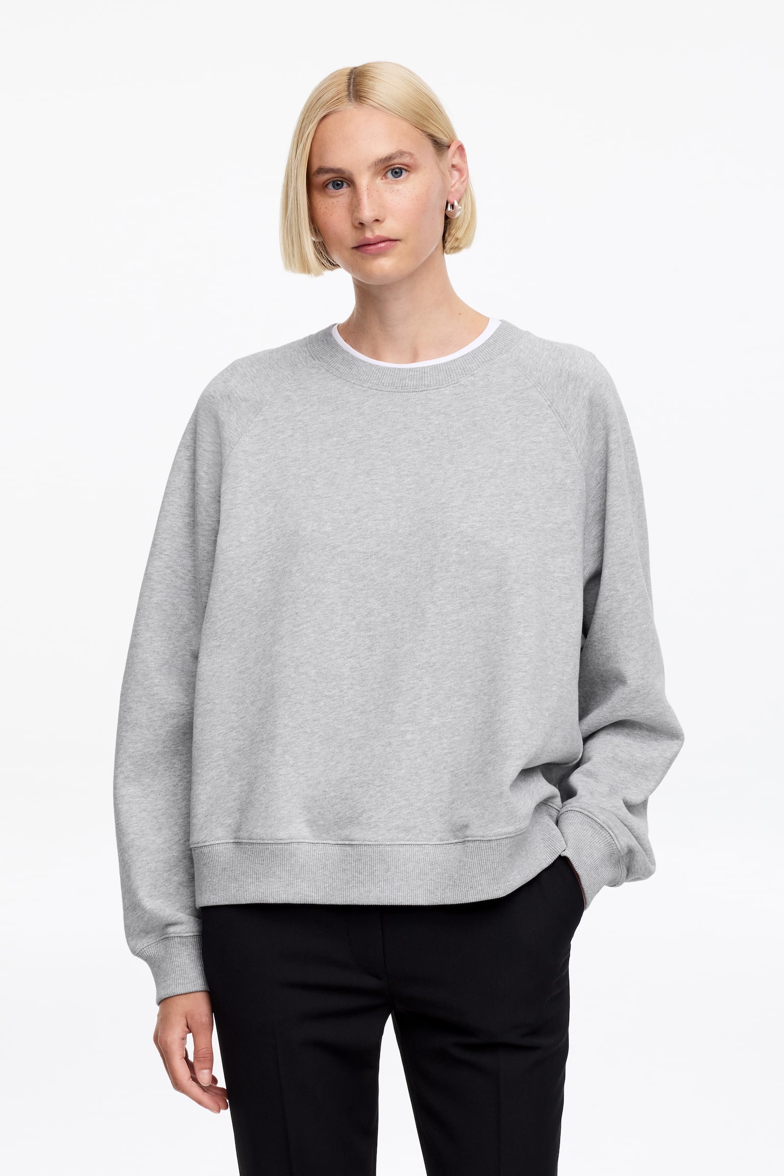 Sweatshirt em felpo - Cinzento mesclado/Lilac/Preto/Castanho/Vermelho/Cor-de-rosa/Castanho escuro - 1