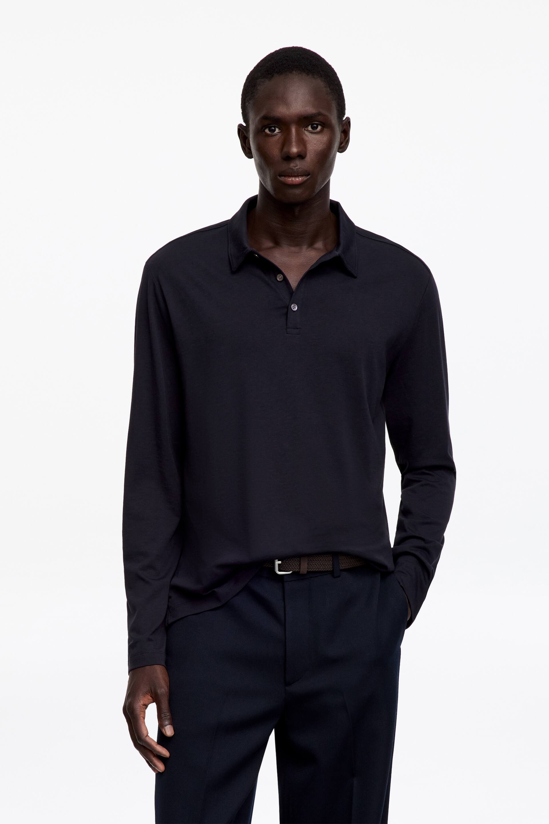 Zobraziť väčší obrázok: Ľahké Polo Tričko - Tmavomodrá - MUŽI | H&M SK 1