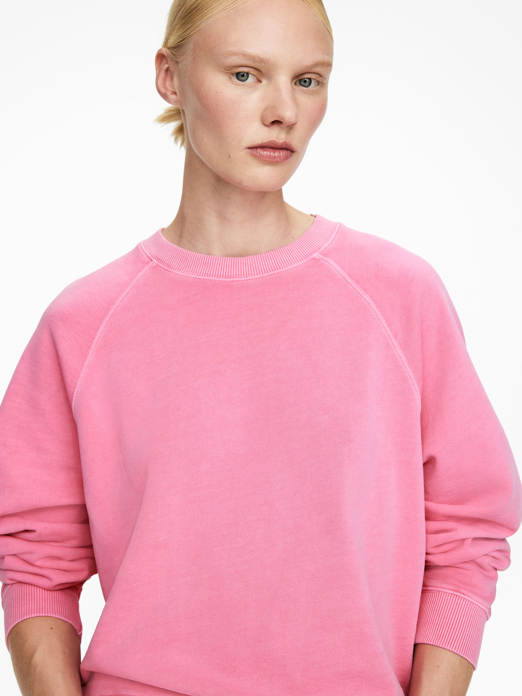 Terry Sweatshirt - Pink - Regular fit - Women - StillMedia/Lookbook - 5