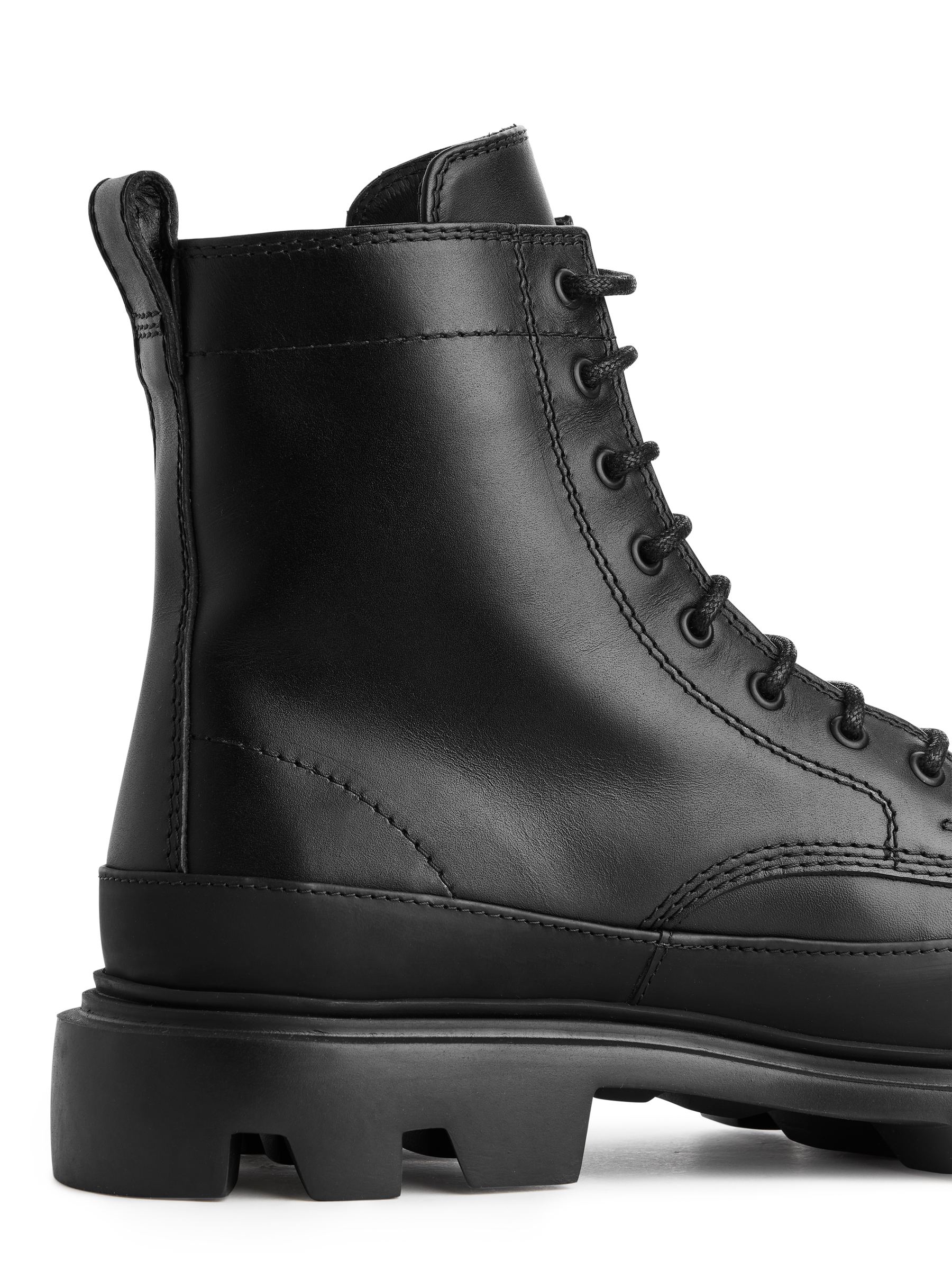 Stivali in pelle con suola antifango chunky - Nero - Men - StillMedia/DescriptiveDetail - 1