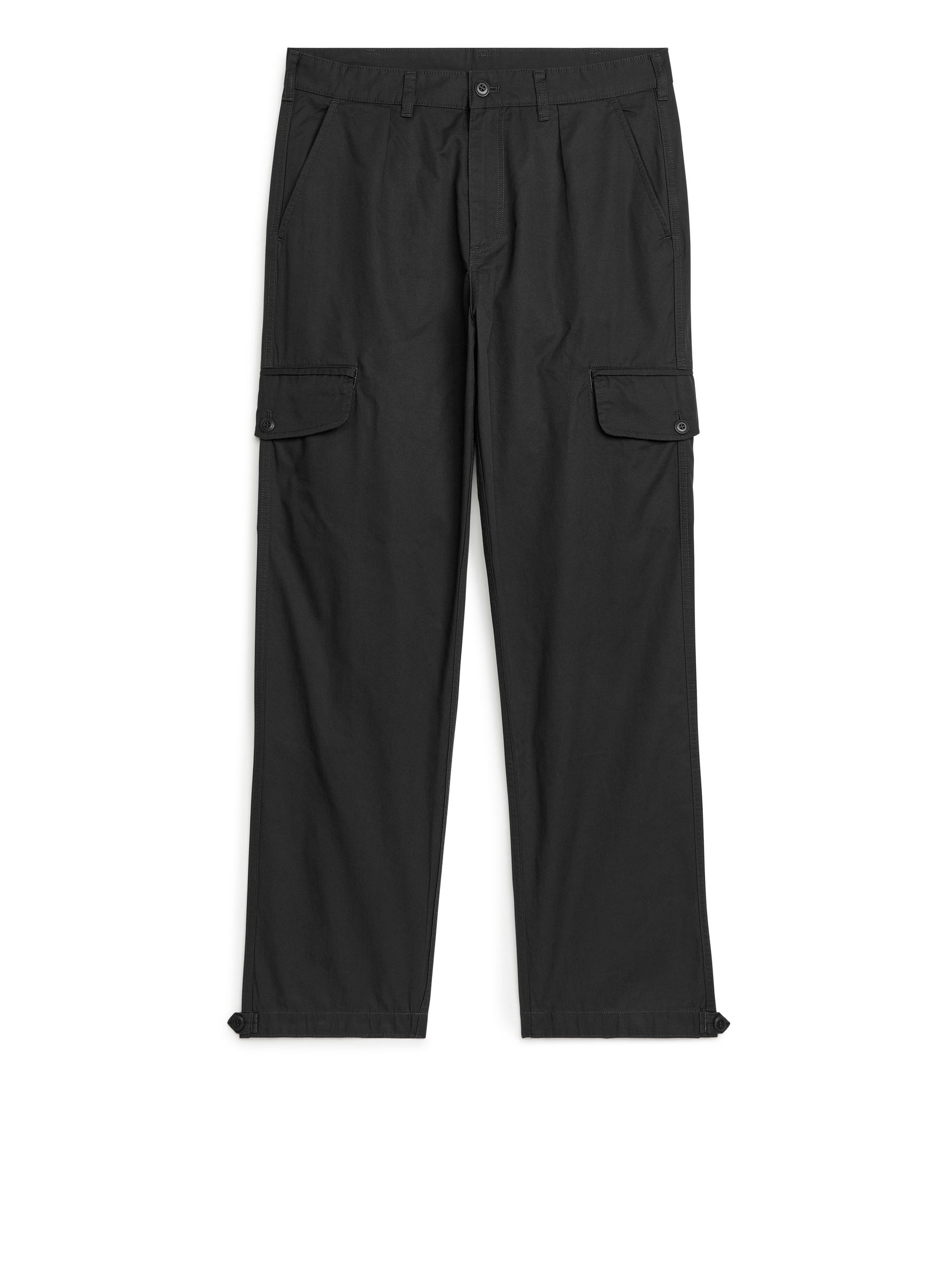 Cotton Cargo Trousers - Black - Regular fit - Men - StillMedia/DescriptiveStillLife - 2