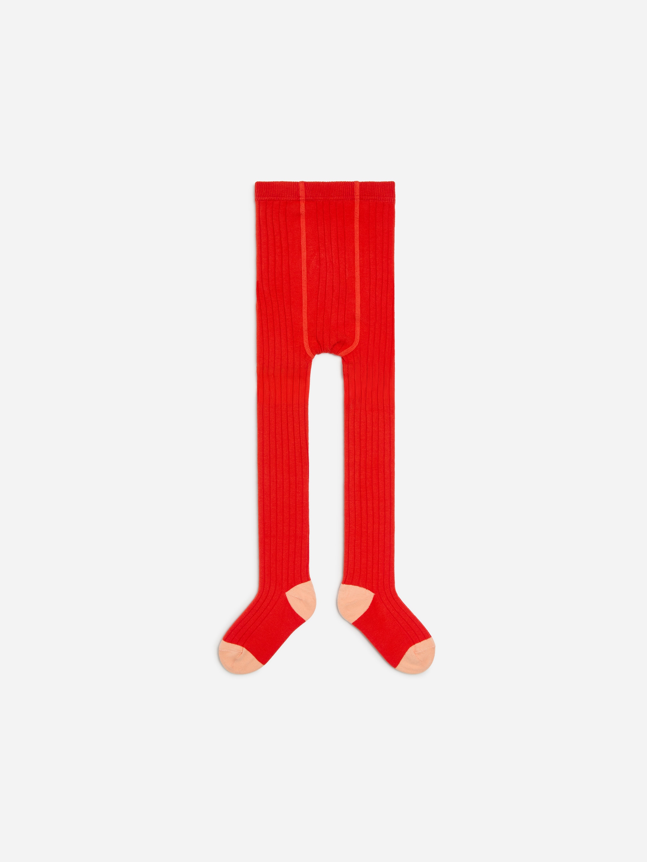 Ribbed Tights-Pink-21458