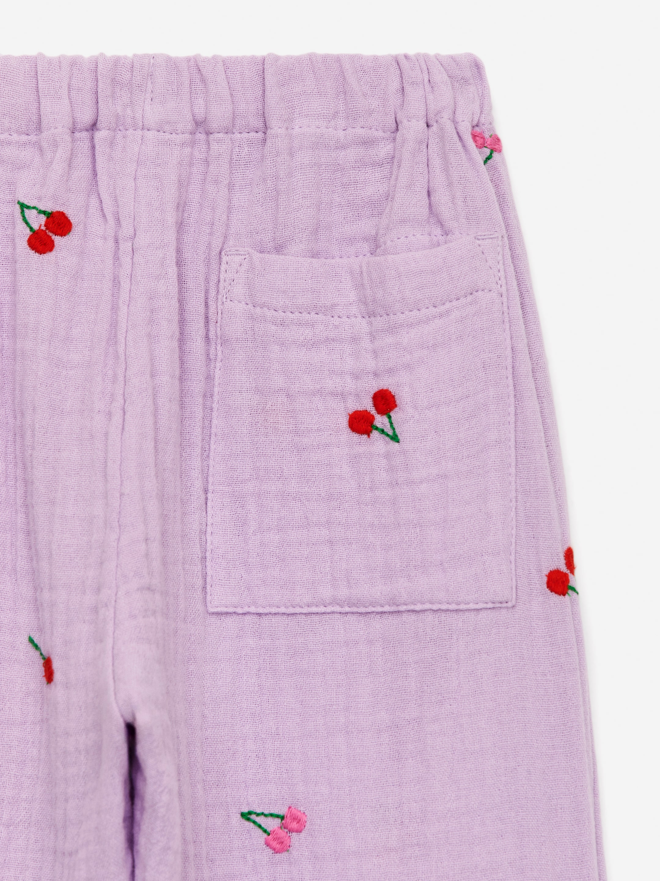 Broderade byxor i muslin - Lila - Loose fit - Children - StillMedia/DescriptiveDetail - 1
