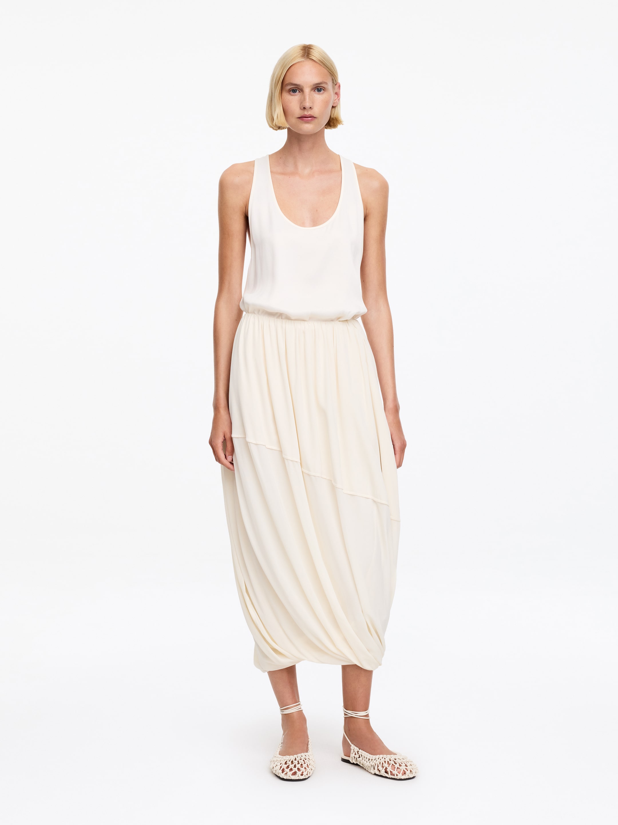 Ballerine slingback in pelle intrecciata - Bianco sporco - Women - StillMedia/Lookbook - 6