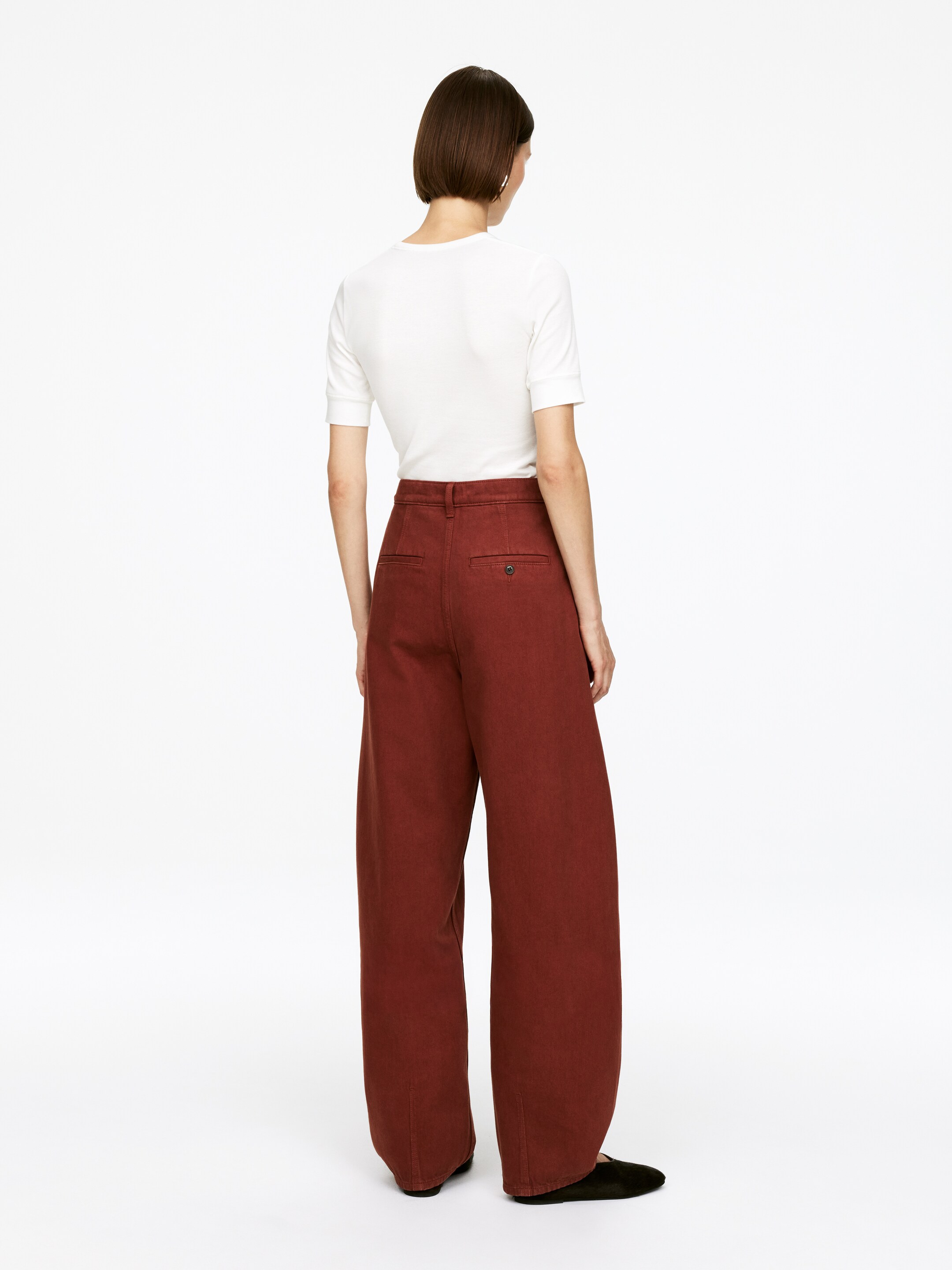 Agrandir l'image: Jean à jambe barrel - Marron patiné - FEMME | H&M BE 2